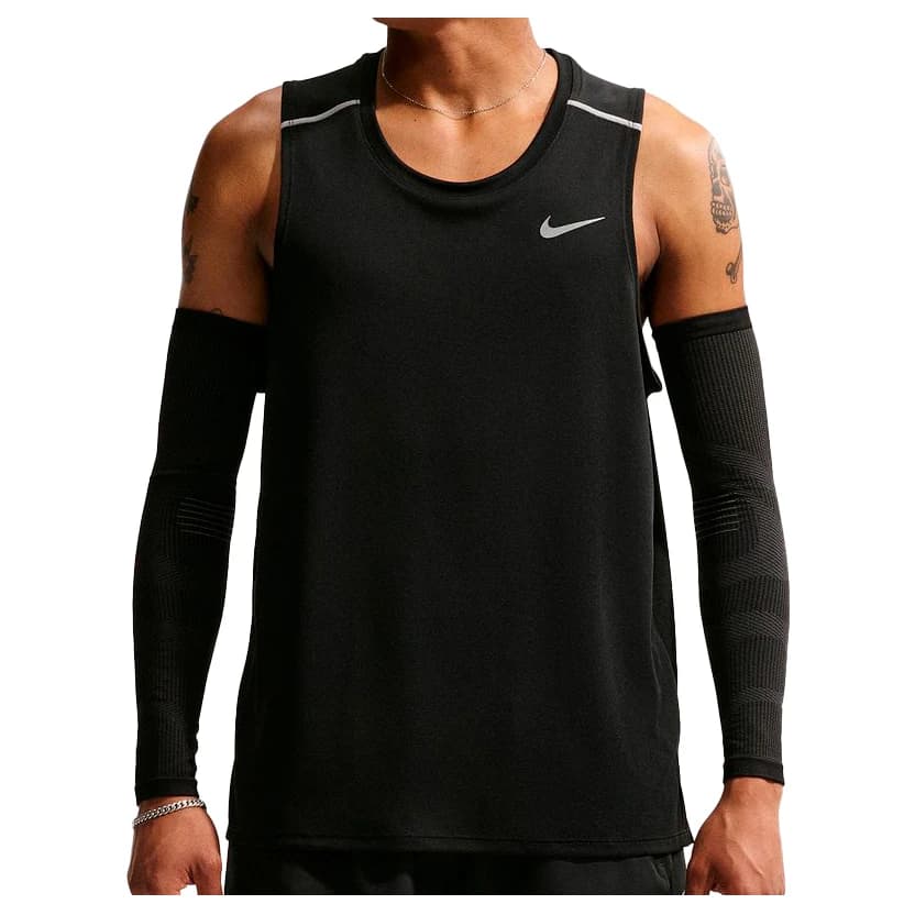 Мъжки потник с широка презрамка Nike Dri-Fit Miler Tank Top - Black / Reflective Silver