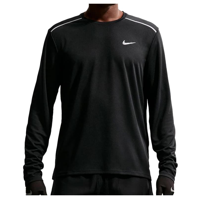Мъжка блуза с дълъг ръкав Nike Dri-Fit Miler L/S Top Longsleeve - Black / Reflective Silver