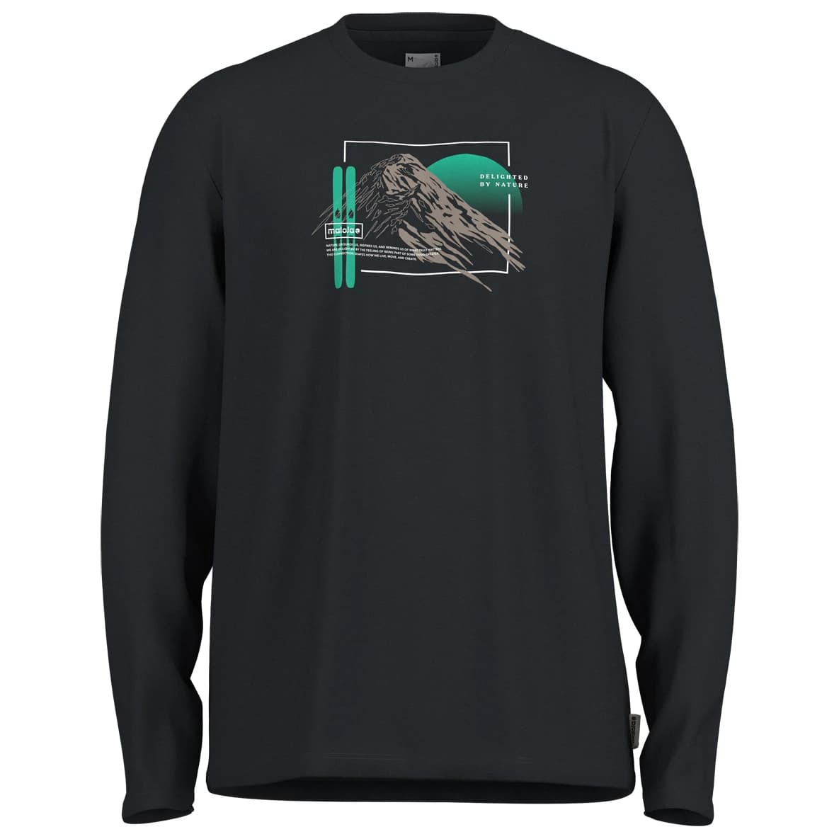 Блуза с дълъг ръкав Maloja MedergenM. Longsleeve - Deep Black