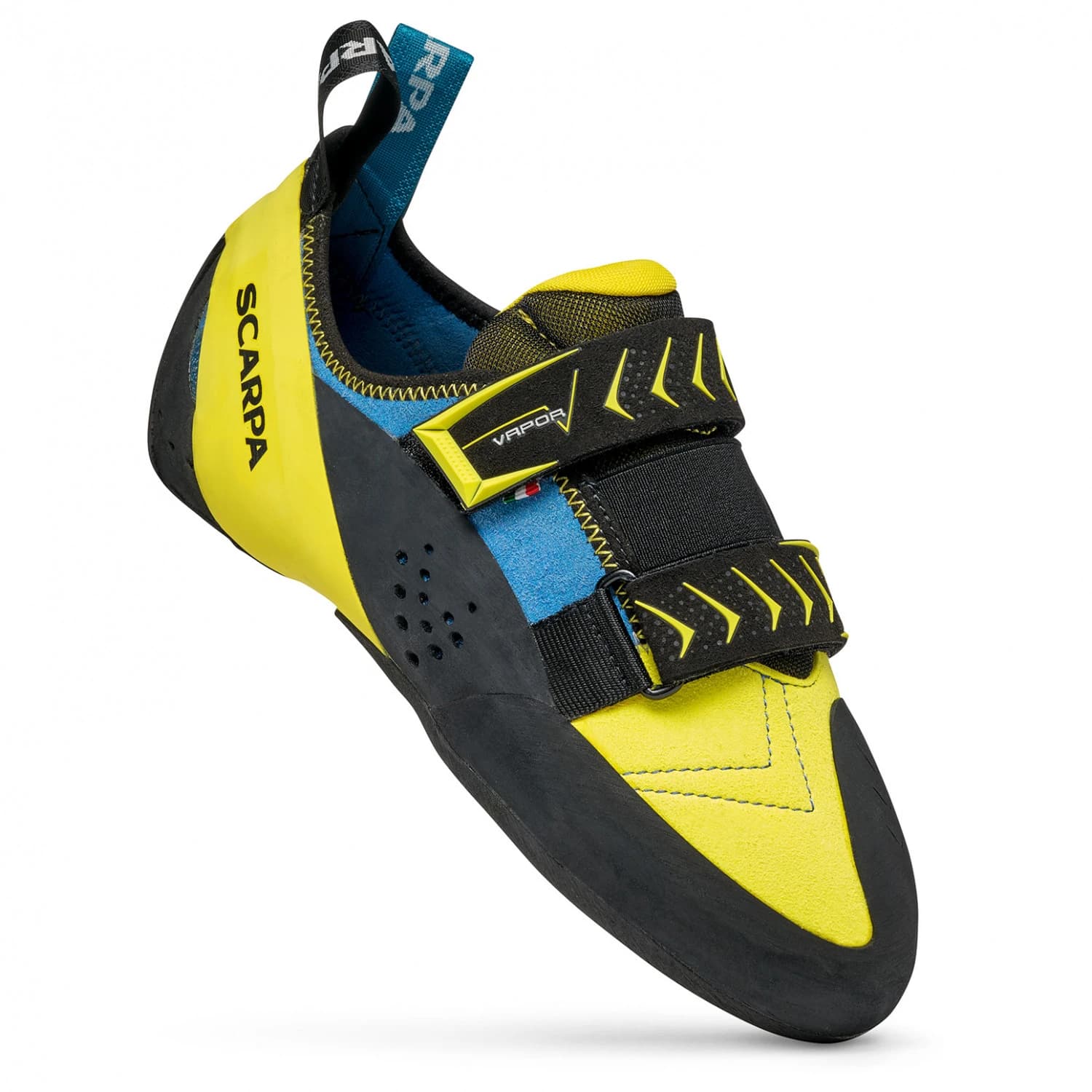 Обувки с велкро Scarpa Vapor V Climbing shoes - Ocean / Yellow