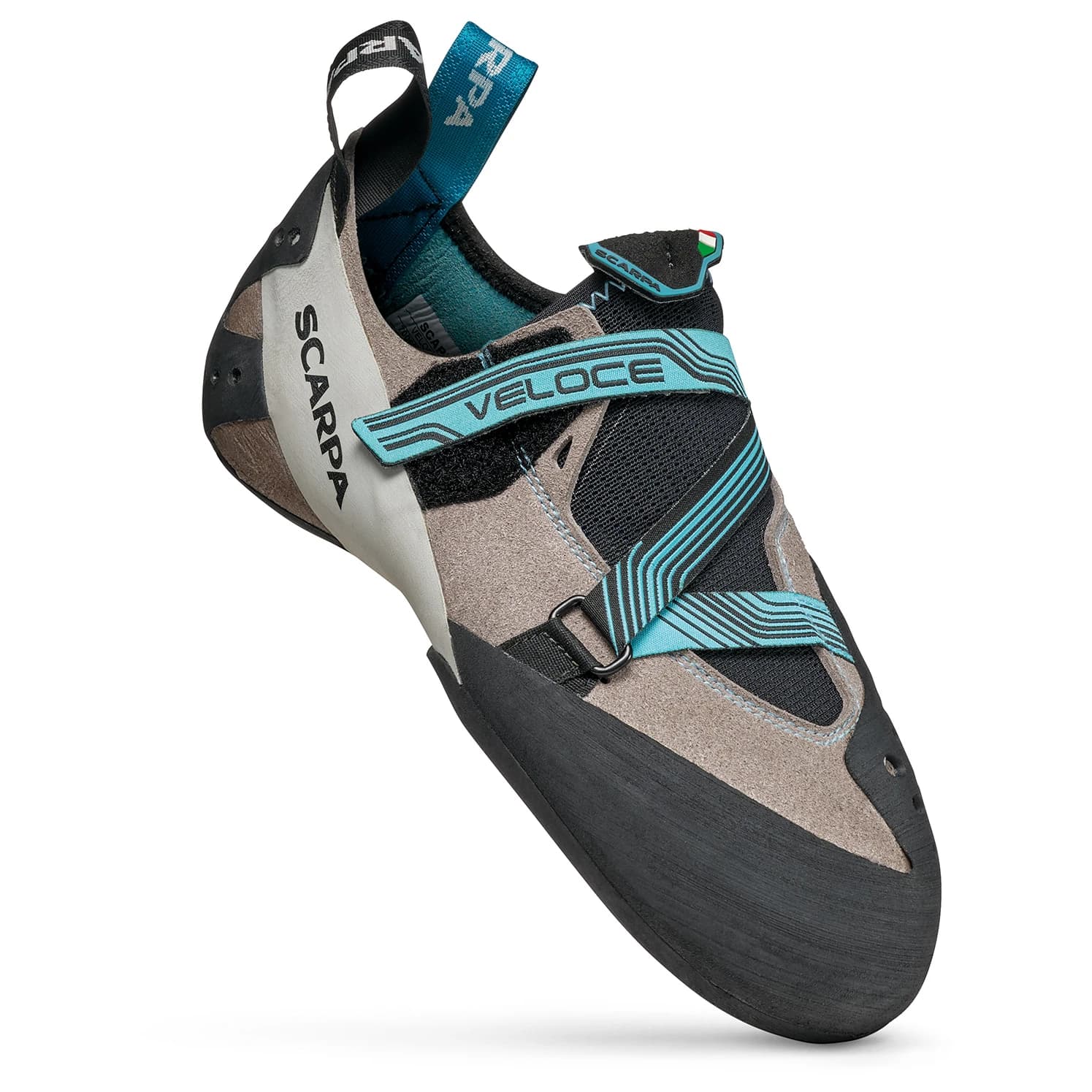 Дамски обувки с велкро Scarpa Women's Veloce Climbing shoes - Lightgrey / Maldive