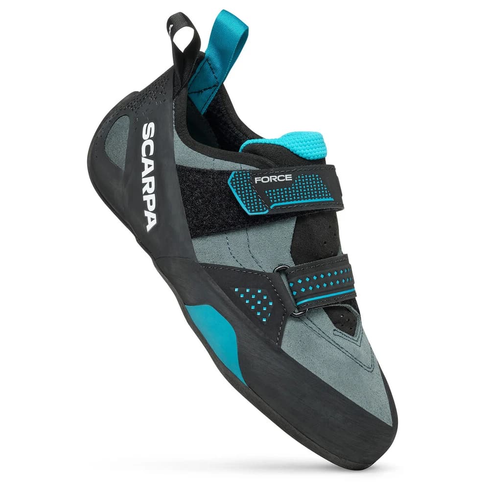 Мъжки обувки с велкро Scarpa Force Climbing shoes - Conifer / Azure