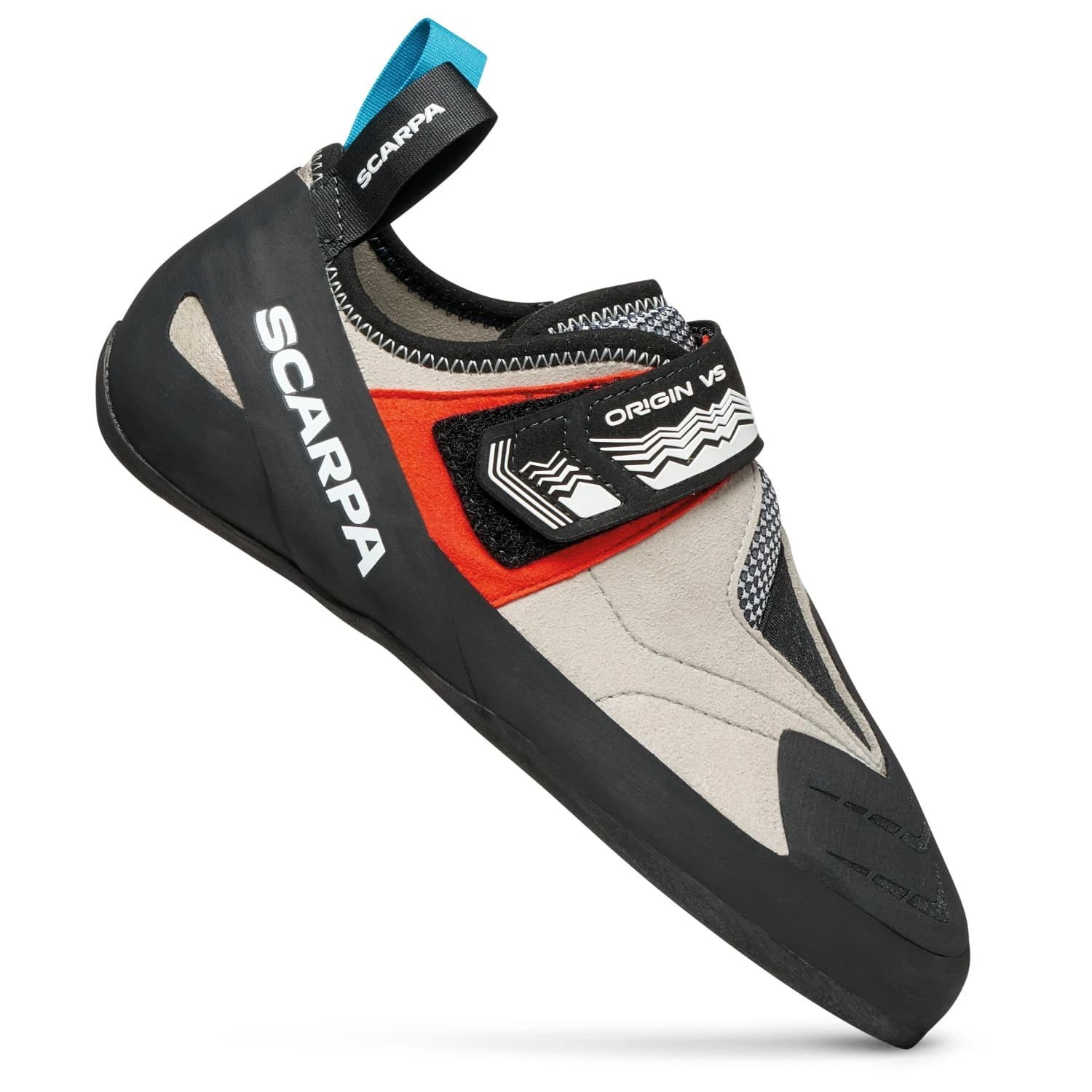 Обувки с велкро Scarpa Origin VS Climbing shoes - Light Grey / Red