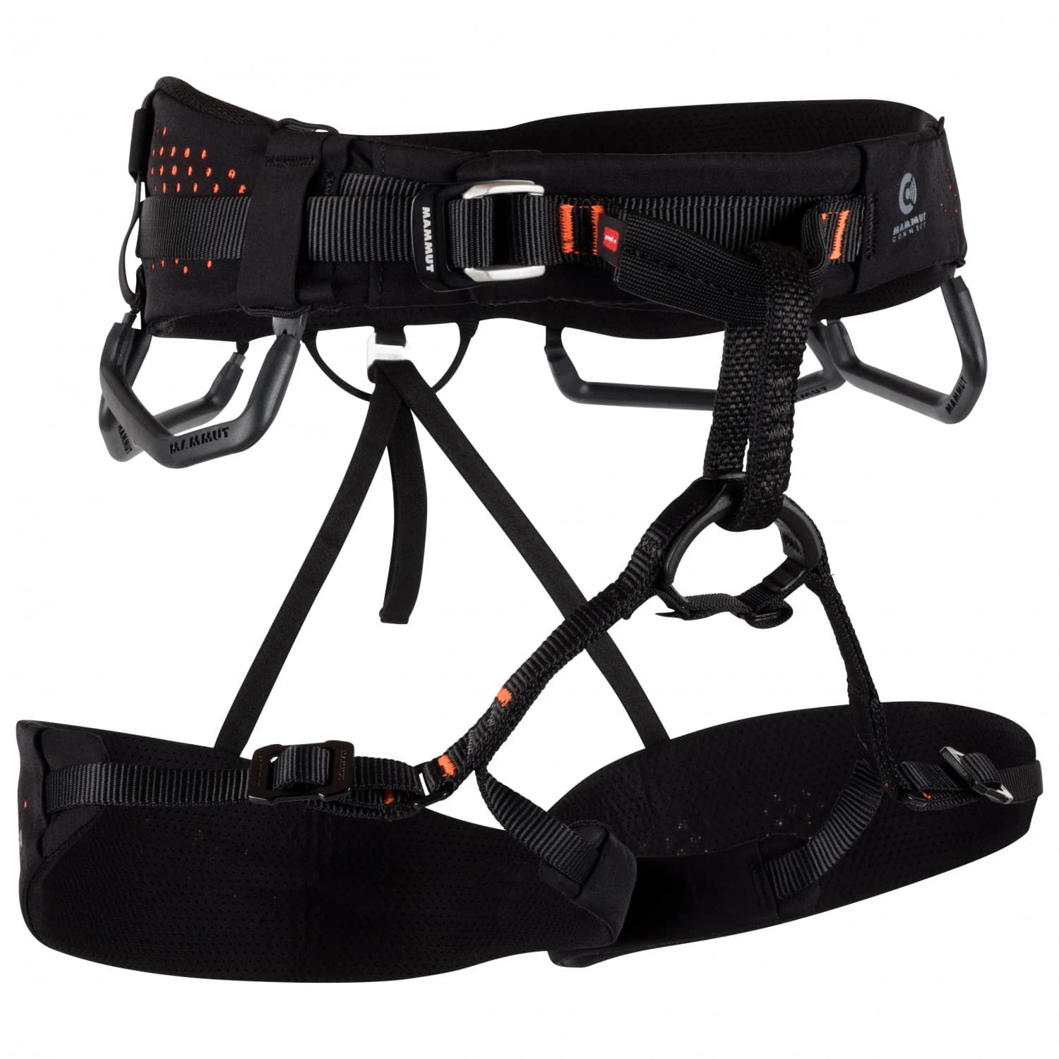 Сбруя - седалка Mammut Comfort Fast Adjust Harness Climbing harness - Black / Safety Orange