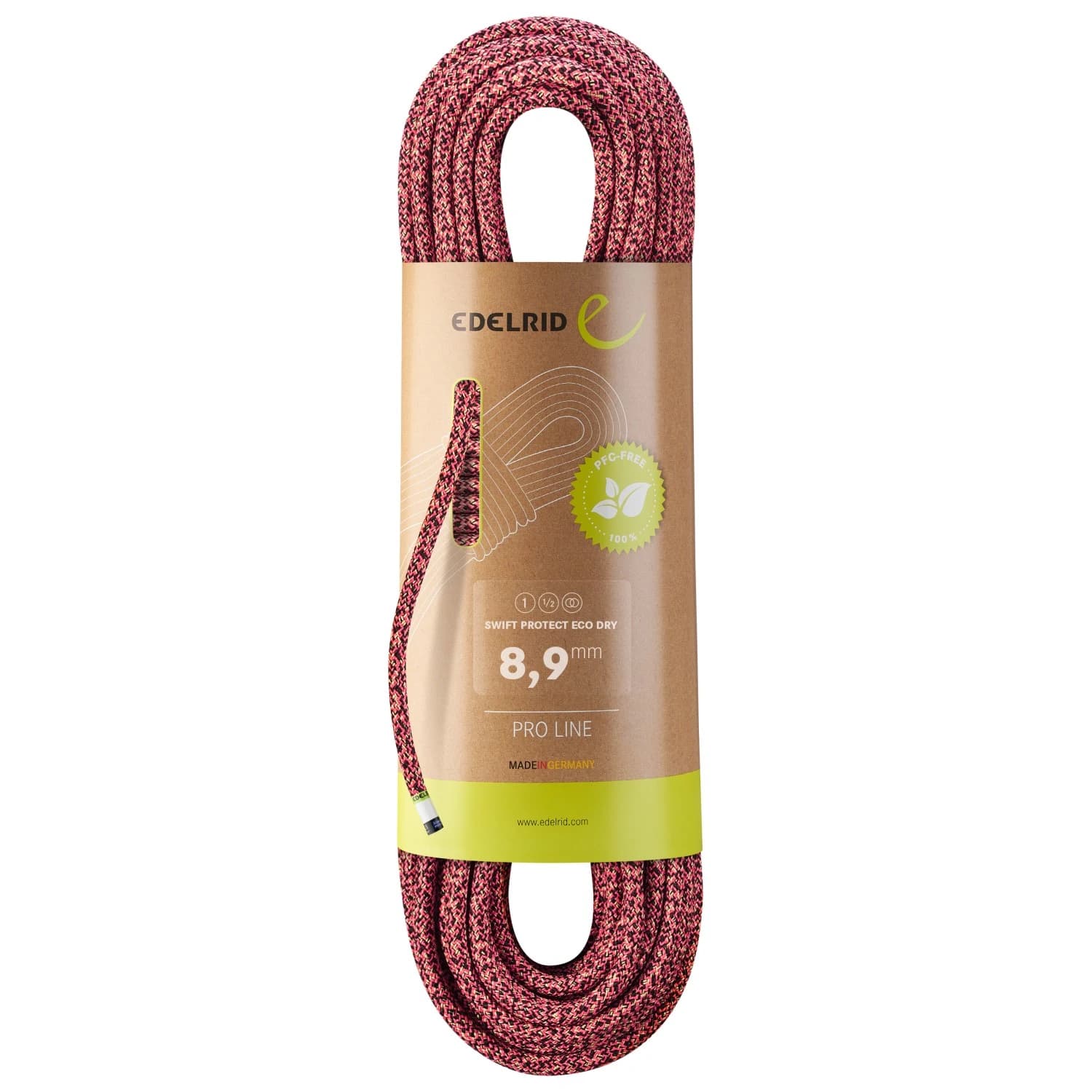 Единично въже Edelrid Swift Protect Eco Dry 8,9 mm Single rope - Night / Fire