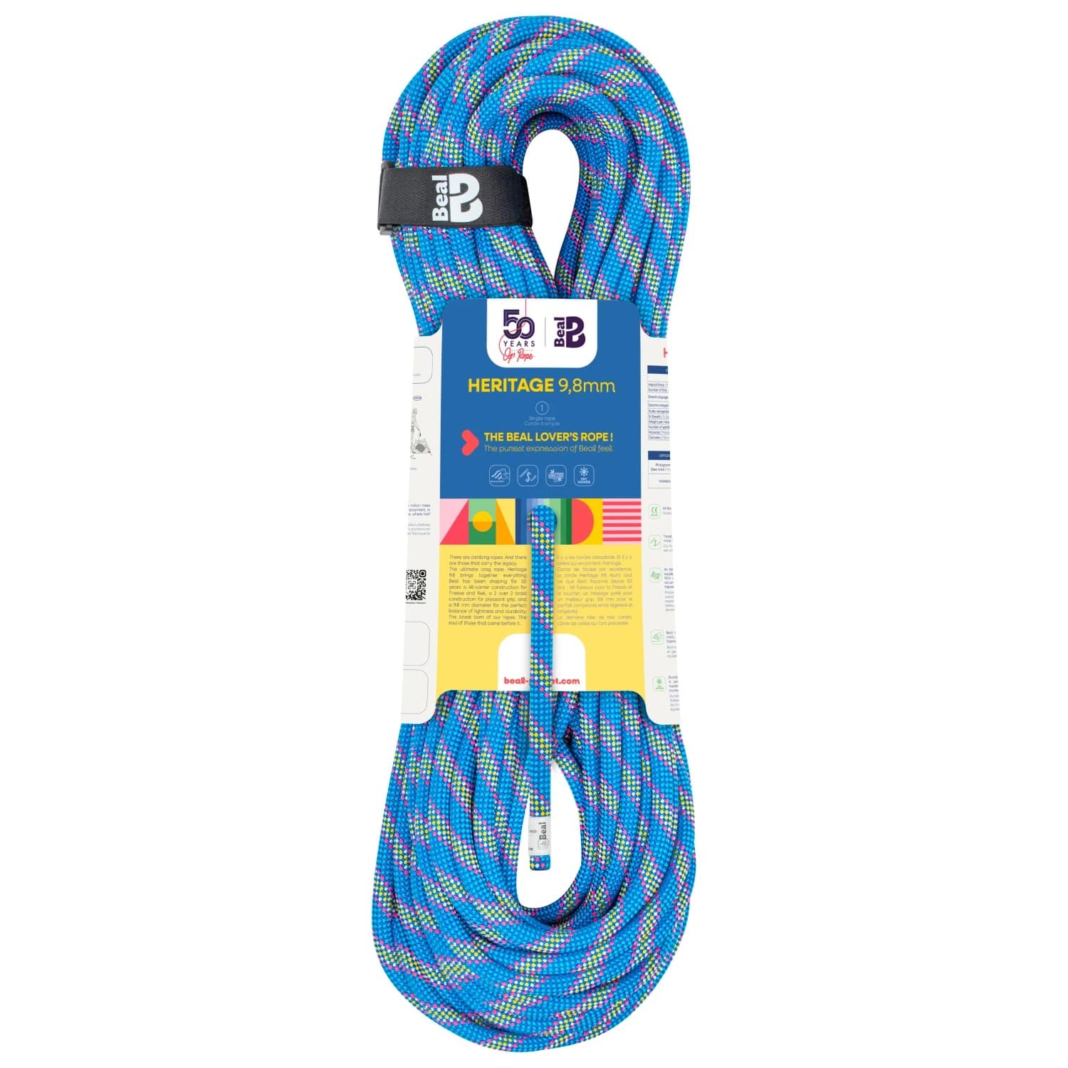 Единично въже Beal Heritage 9,8 Single rope - Blue