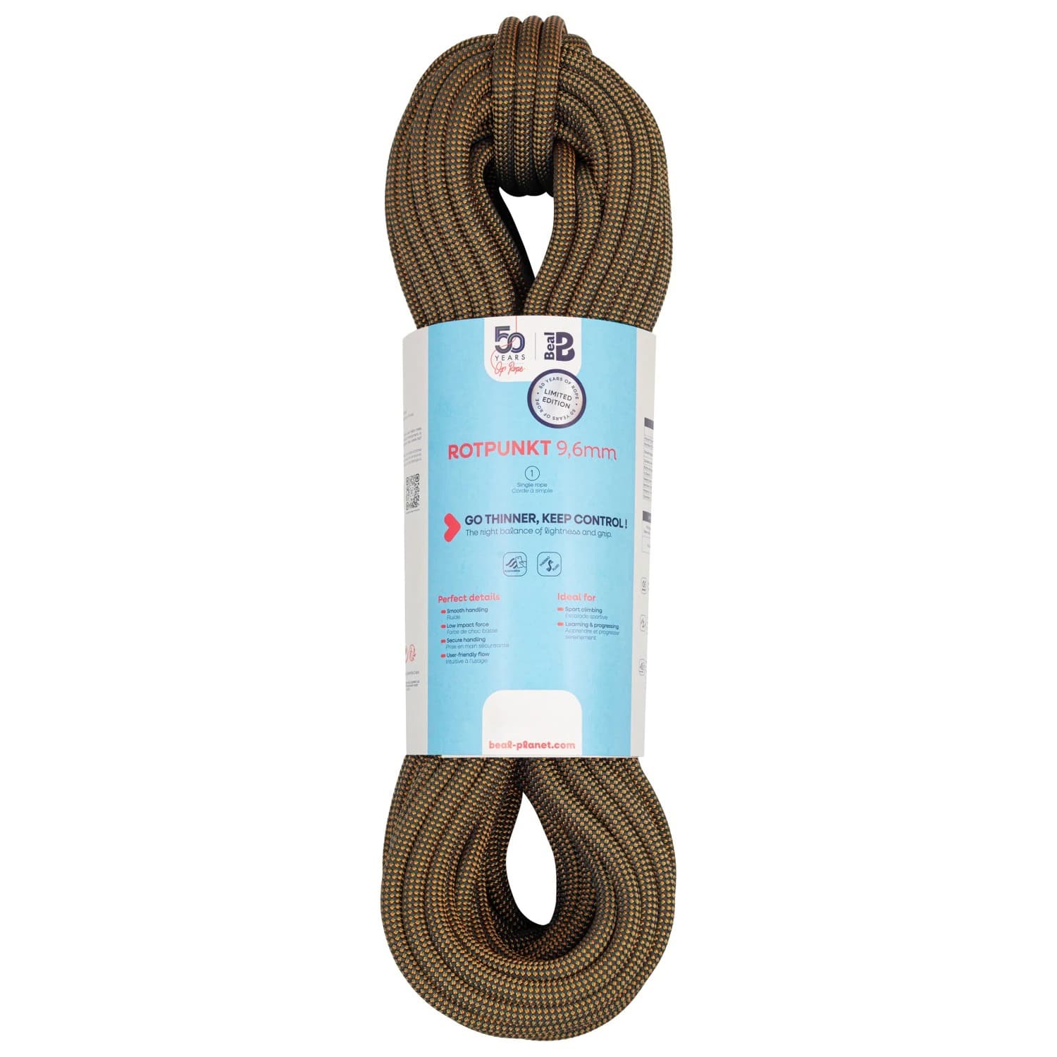 Единично въже Beal Rotpunkt 50 Years Single rope - Dark Orange