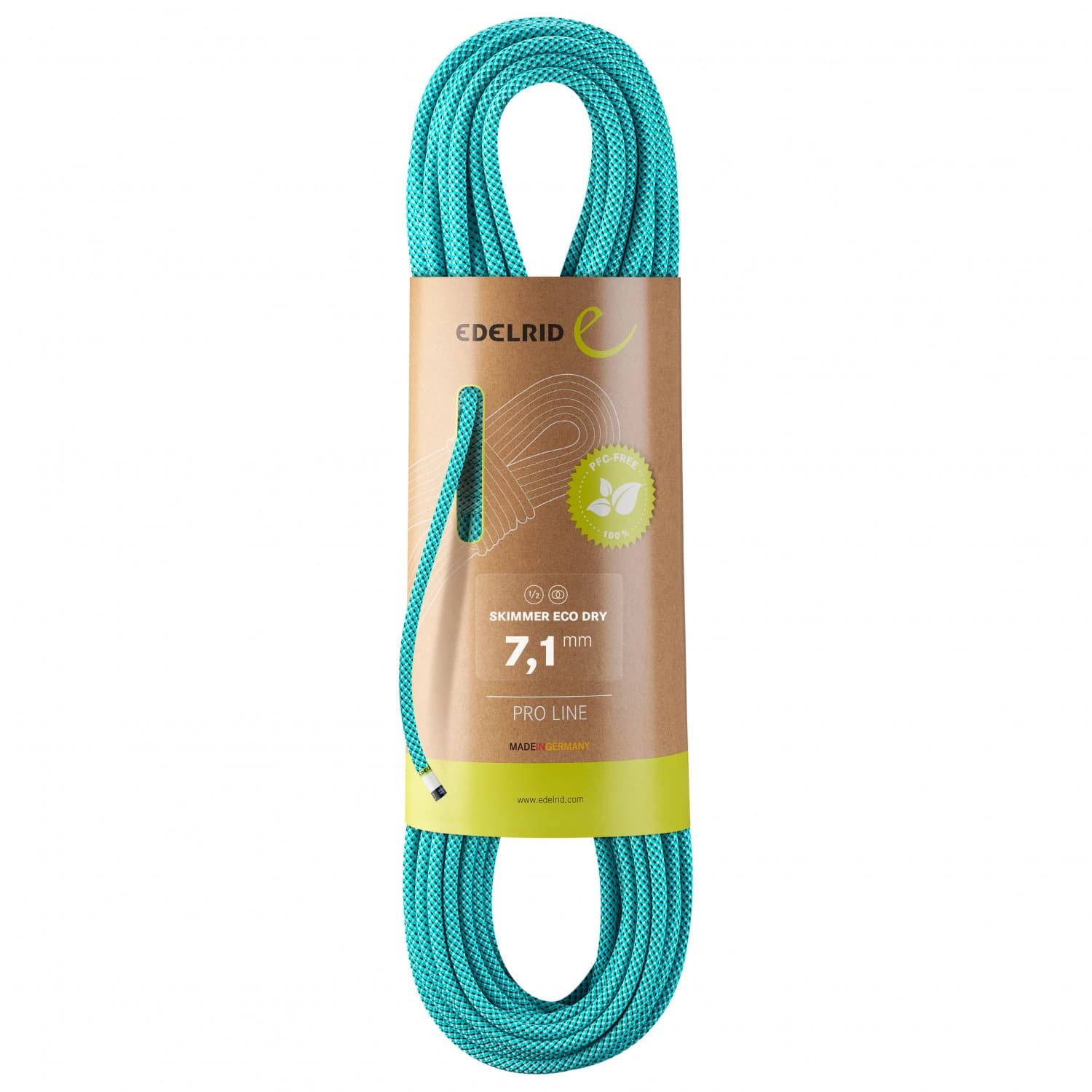 Полувъже Edelrid Skimmer Eco Dry 7,1 Half rope - Icemint