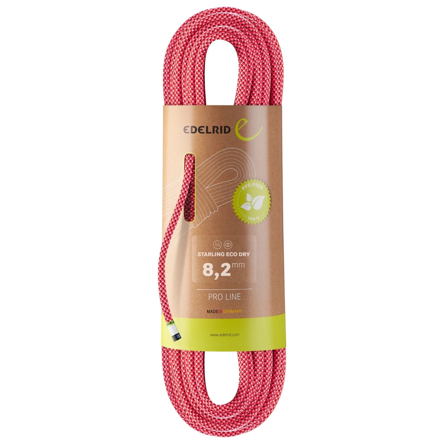 Полувъже Edelrid Starling Eco Dry 8,2 Half rope - Pink