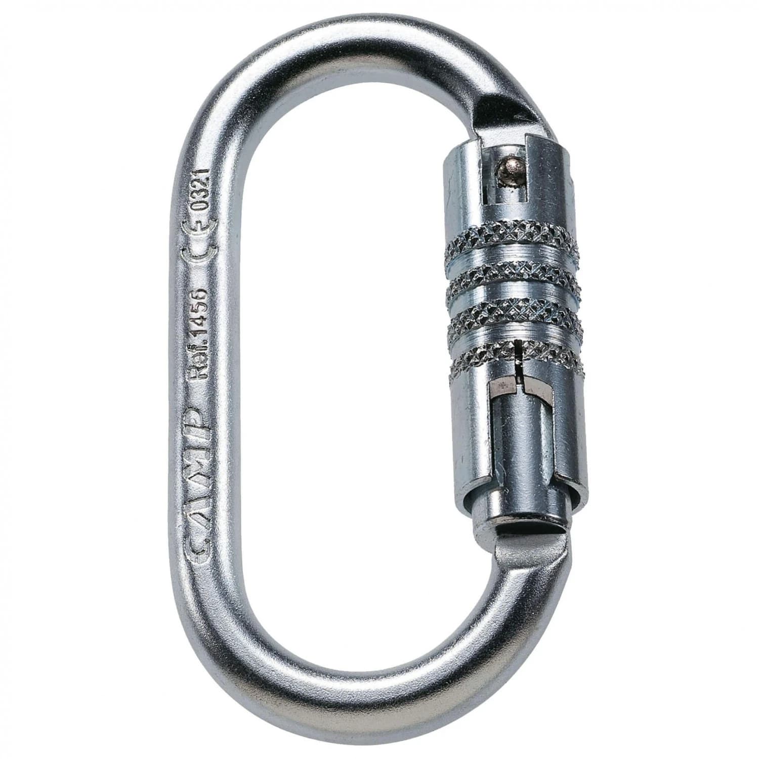 Заключващ се карабинер C.A.M.P. Oval Pro 3Lock Steel carabiner - Polished