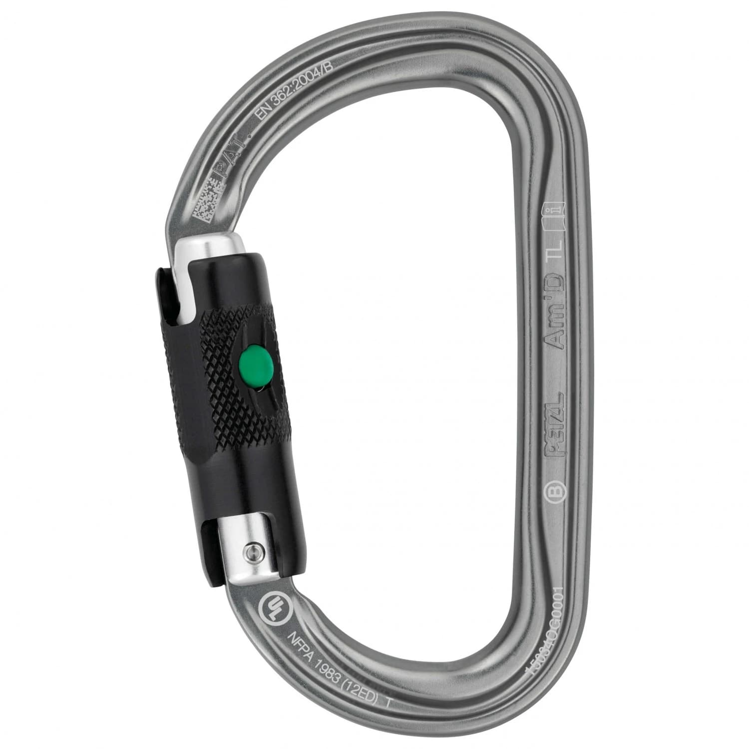 Заключващ се карабинер Petzl Am'D Ball-Lock Locking carabiner - Grey