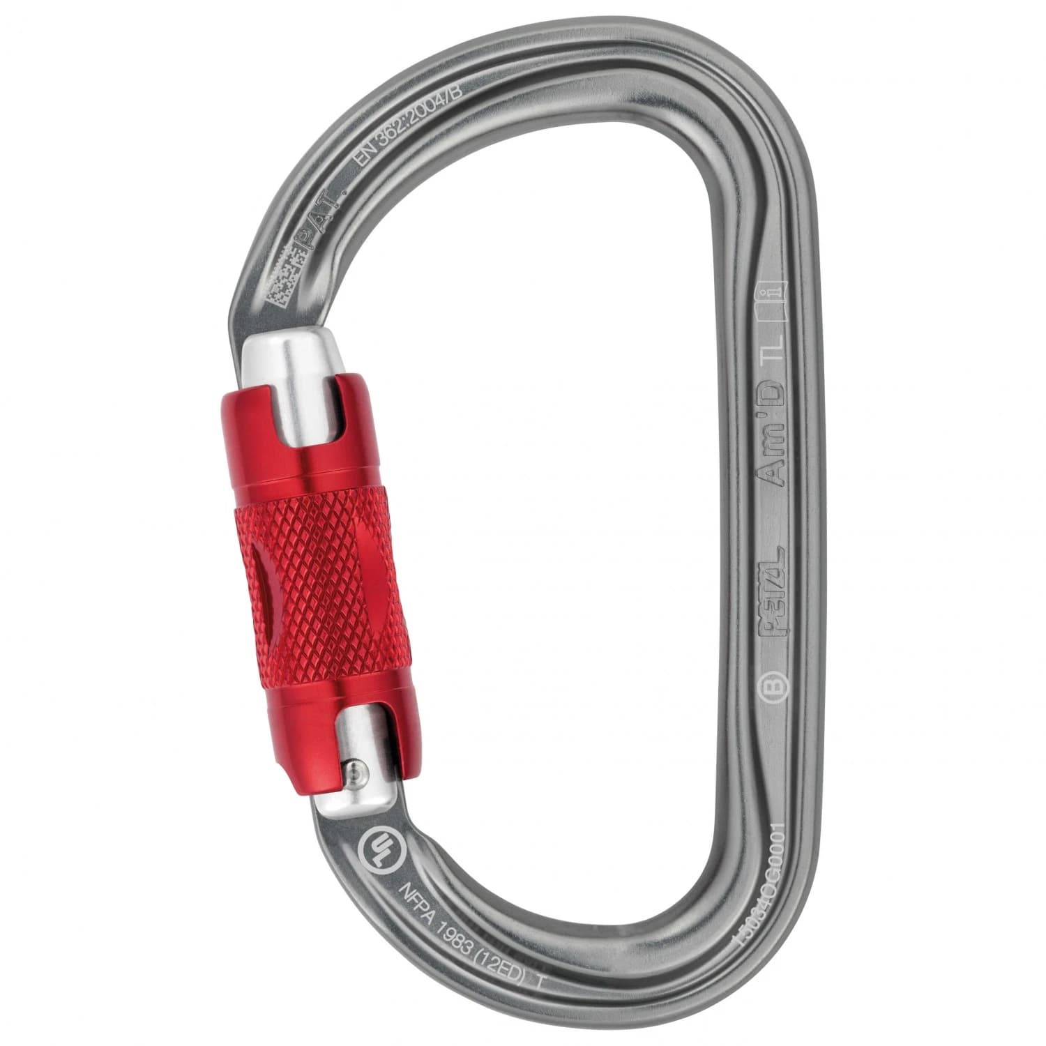 Заключващ се карабинер Petzl Am'D Twist-Lock Locking carabiner - Grey