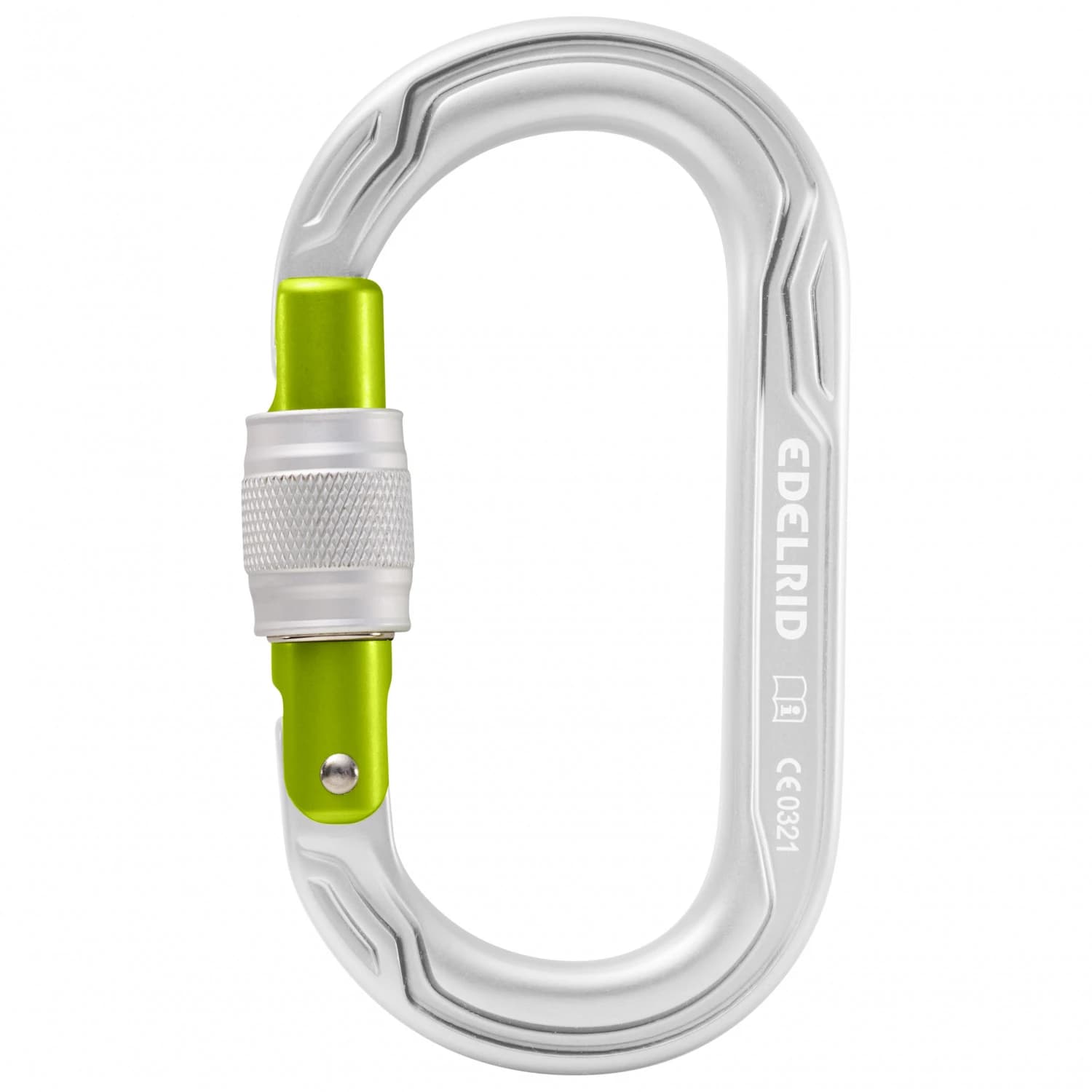 Винтов карабинер Edelrid Oval Power 2500 Screw II Screwgate carabiner - Silver