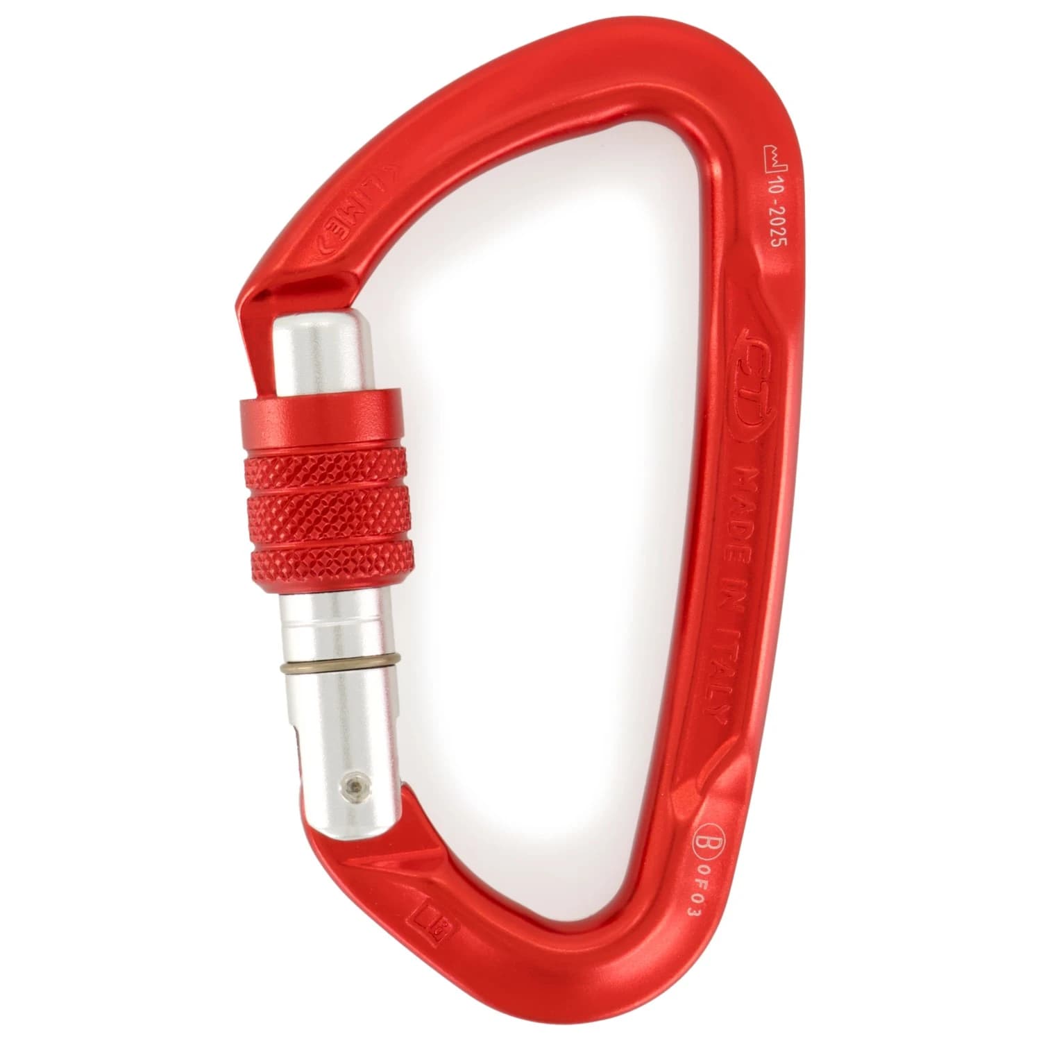 Винтов карабинер Climbing technology Lime SG Screwgate carabiner - Red / Silver