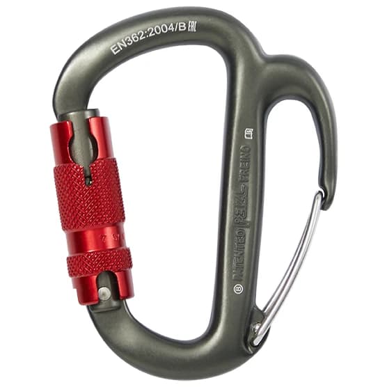 Заключващ се карабинер Petzl Freino HMS carabiner - Grey / Red