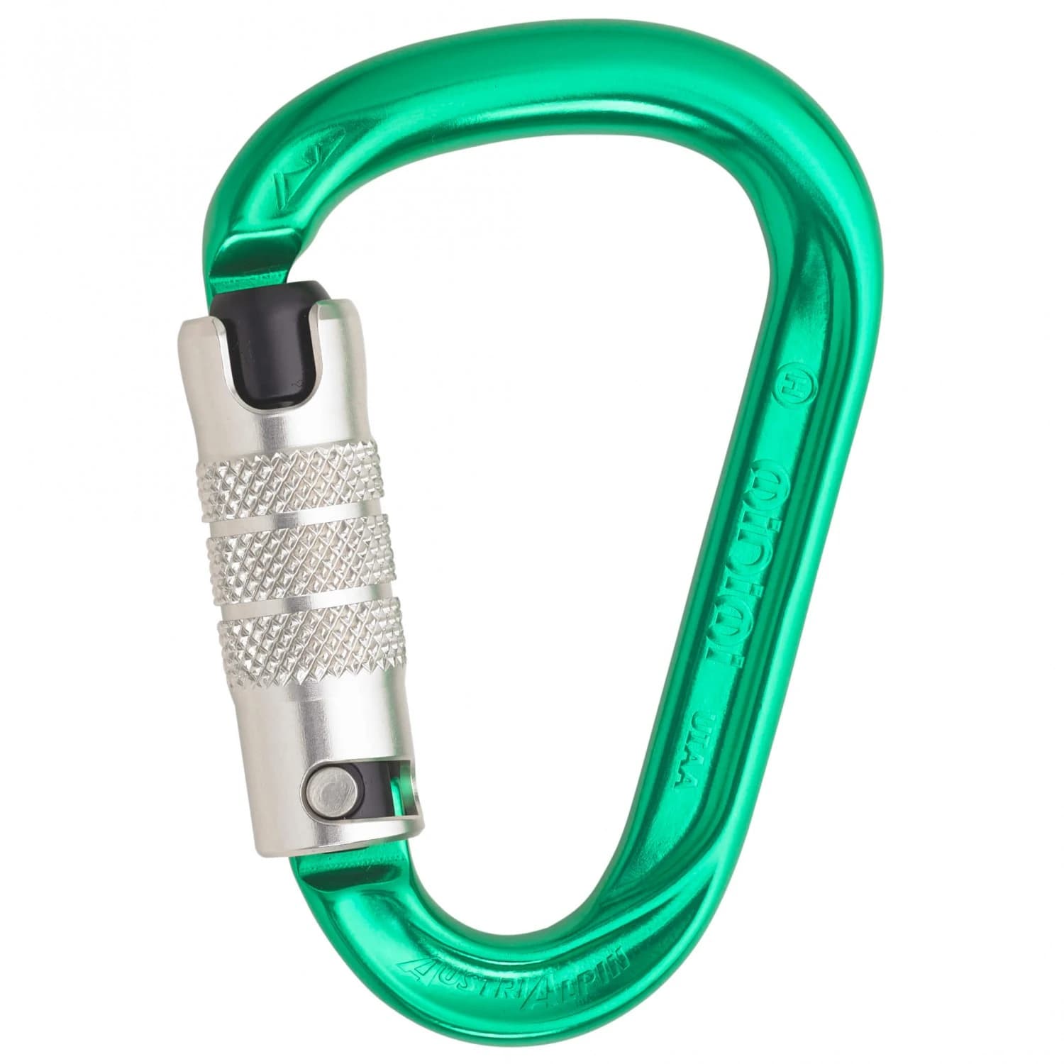 HMS карабинер Austrialpin HMS Mini.Mi Aluminium 2-way Autolock HMS carabiner - Green Anodized