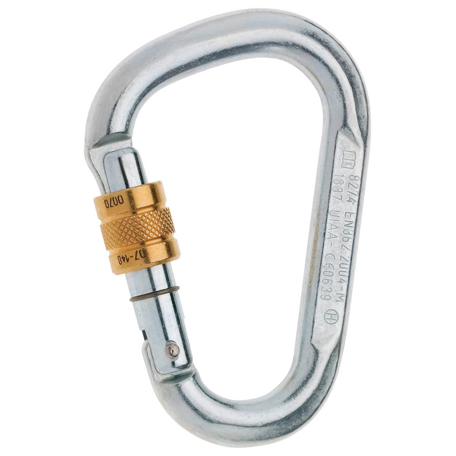 Стоманен карабинер Edelrid Steel HMS Screw Steel carabiner - Silver