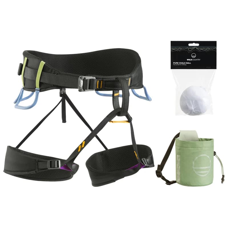 Комплект за катерене Wild Country Movement Light Package Climbing set - Black / Green