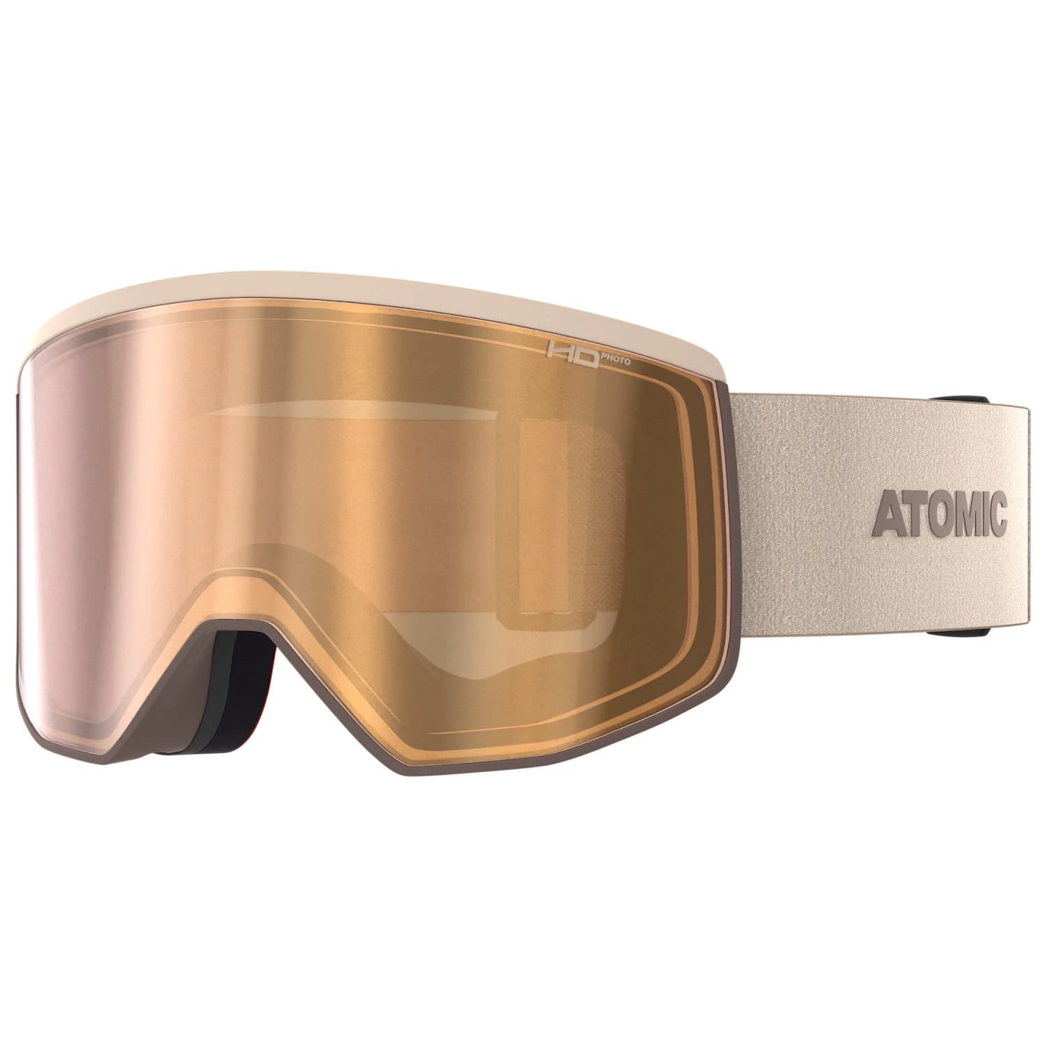 Ски маска Atomic Four Pro HD Photo Cat. 3-1 Ski goggles - Sand / Amber Gold HD Photo