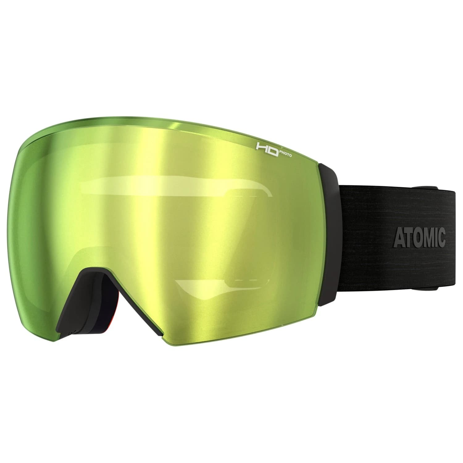 Ски маска Atomic Revent Q HD Photo Cat. 3-1 + Clear Lens Ski goggles - Black / Green Gold HD Photo