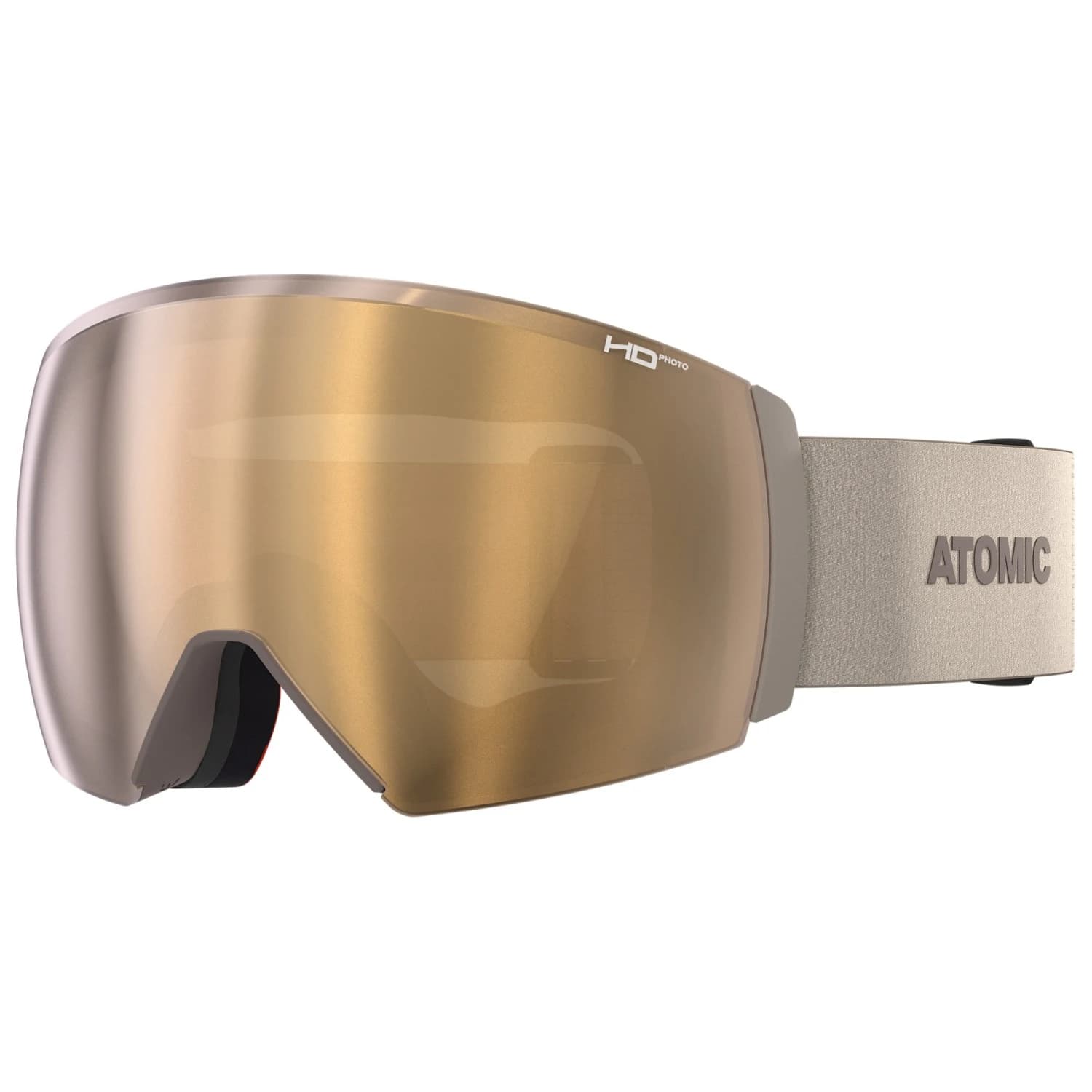 Ски маска Atomic Revent Q HD Photo Cat. 3-1 + Clear Lens Ski goggles - Sand / Amber Gold HD Photo