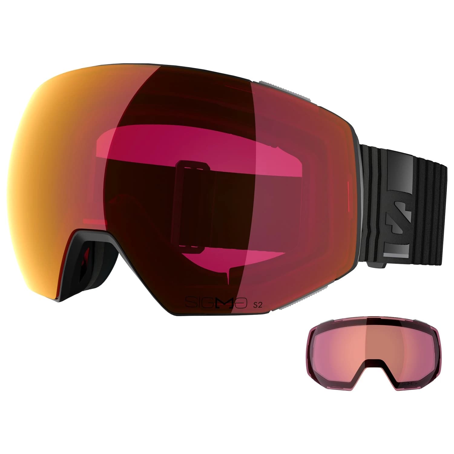 Ски маска Salomon Radium Prime Sigma Cat 2 VLT 20% + Cat 1 VLT 52% Ski goggles - Black