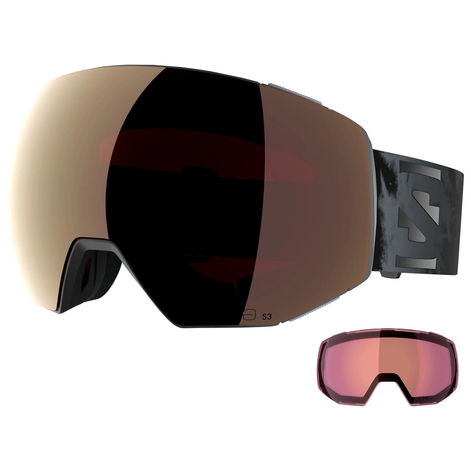 Ски маска Salomon Radium Prime Sigma Cat 3 VLT 12% + Cat 1 VLT 52% Ski goggles - Black Tie&Dye