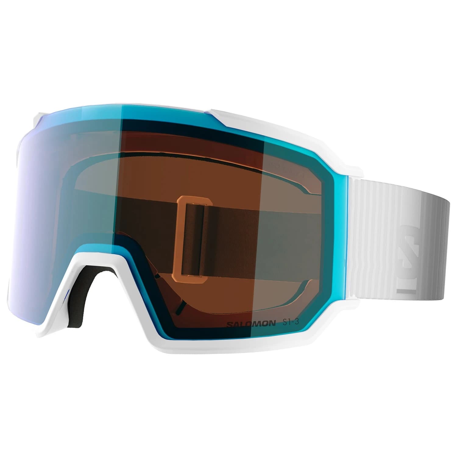 Ски маска Salomon S/View 3 Photochromic Cat. 1-3 VLT 10-58% Ski goggles - White / Blue