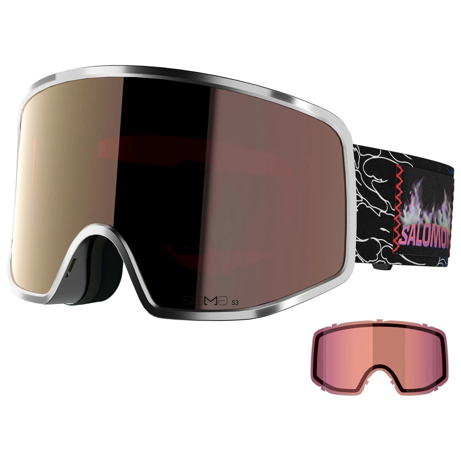 Ски маска Salomon Sentry Pro Sigma Cat 3 VLT 12% + Cat 1 VLT 52% Ski goggles - Silver