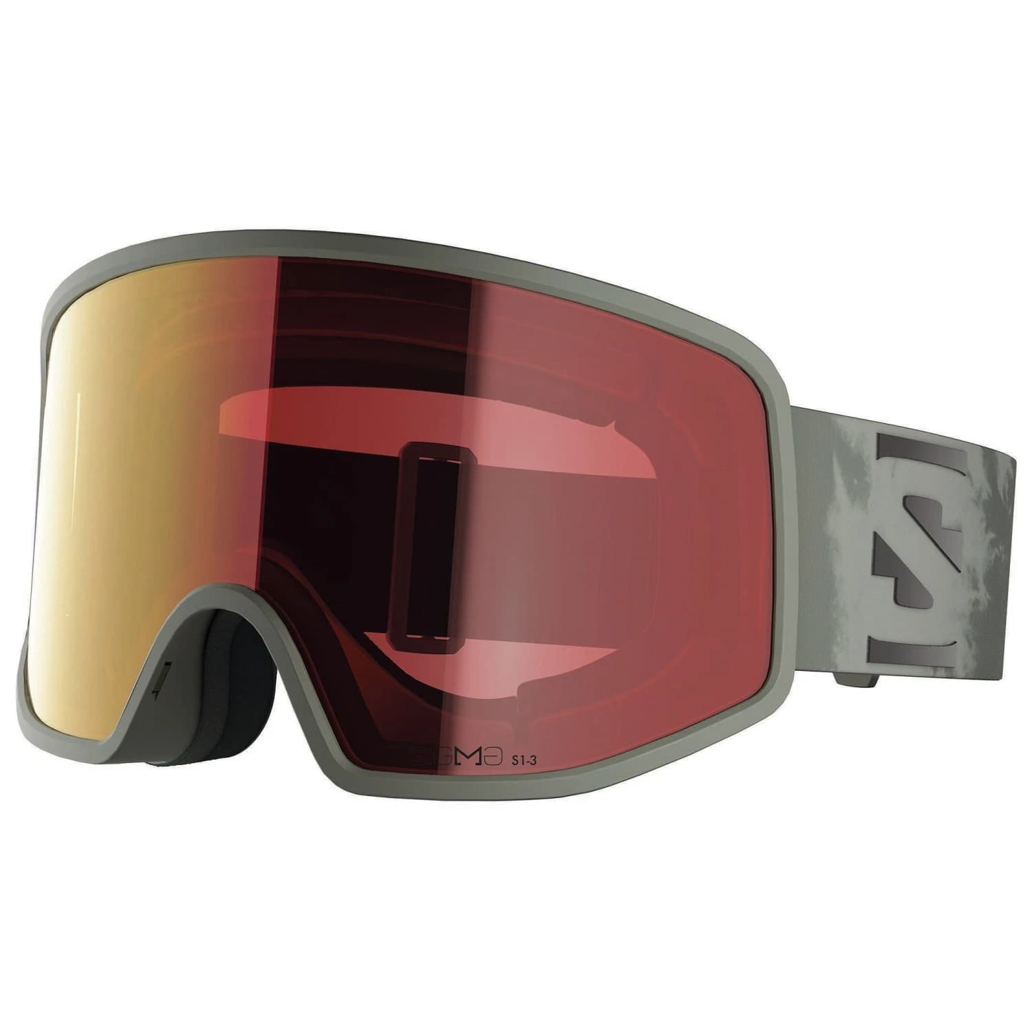 Ски маска Salomon Sentry Pro Sigma Photo Cat. 1-3 VLT 13-55% Ski goggles - Castor Gray / Poppy Red