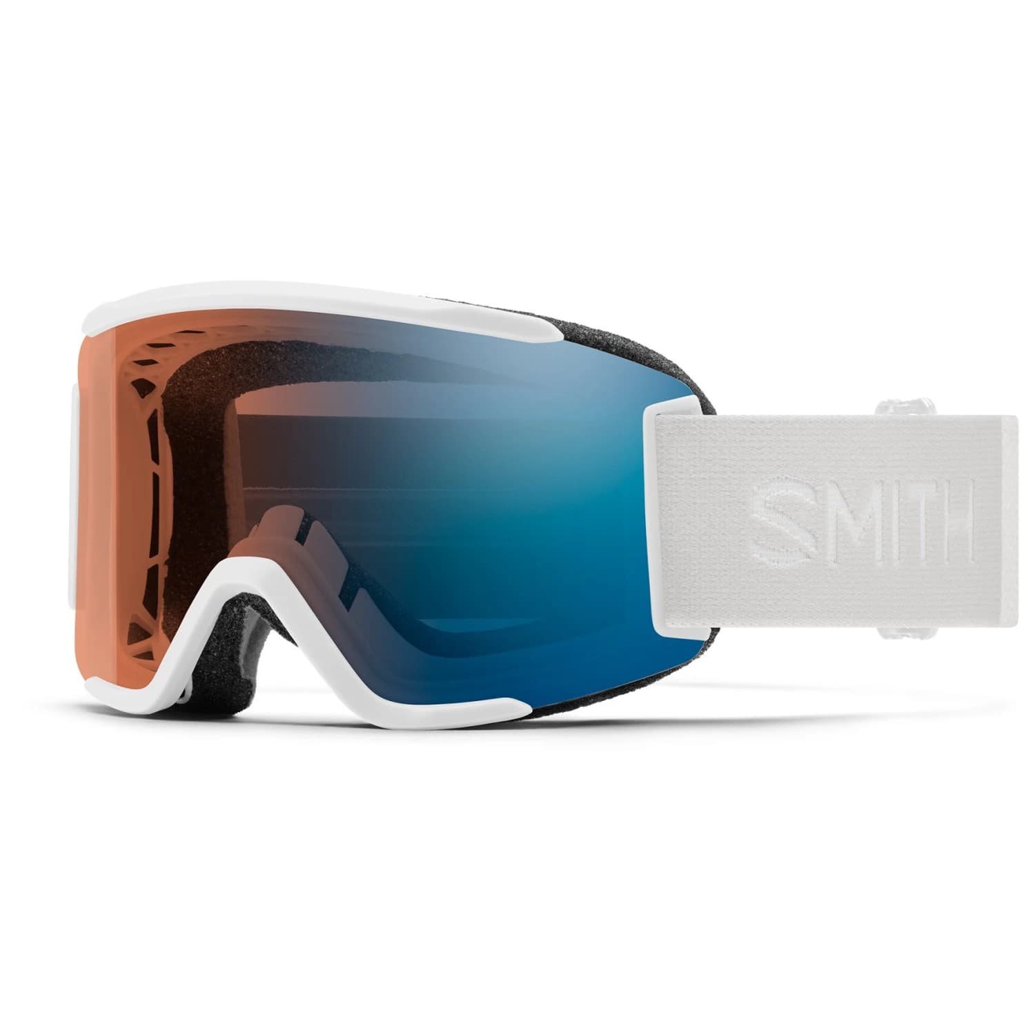 Ски маска Smith SQUAD S ChromaPop Photochromic Mirror S1-3 Ski goggles - White Vapor 2021 / Pro Photochromic Blue Mirror