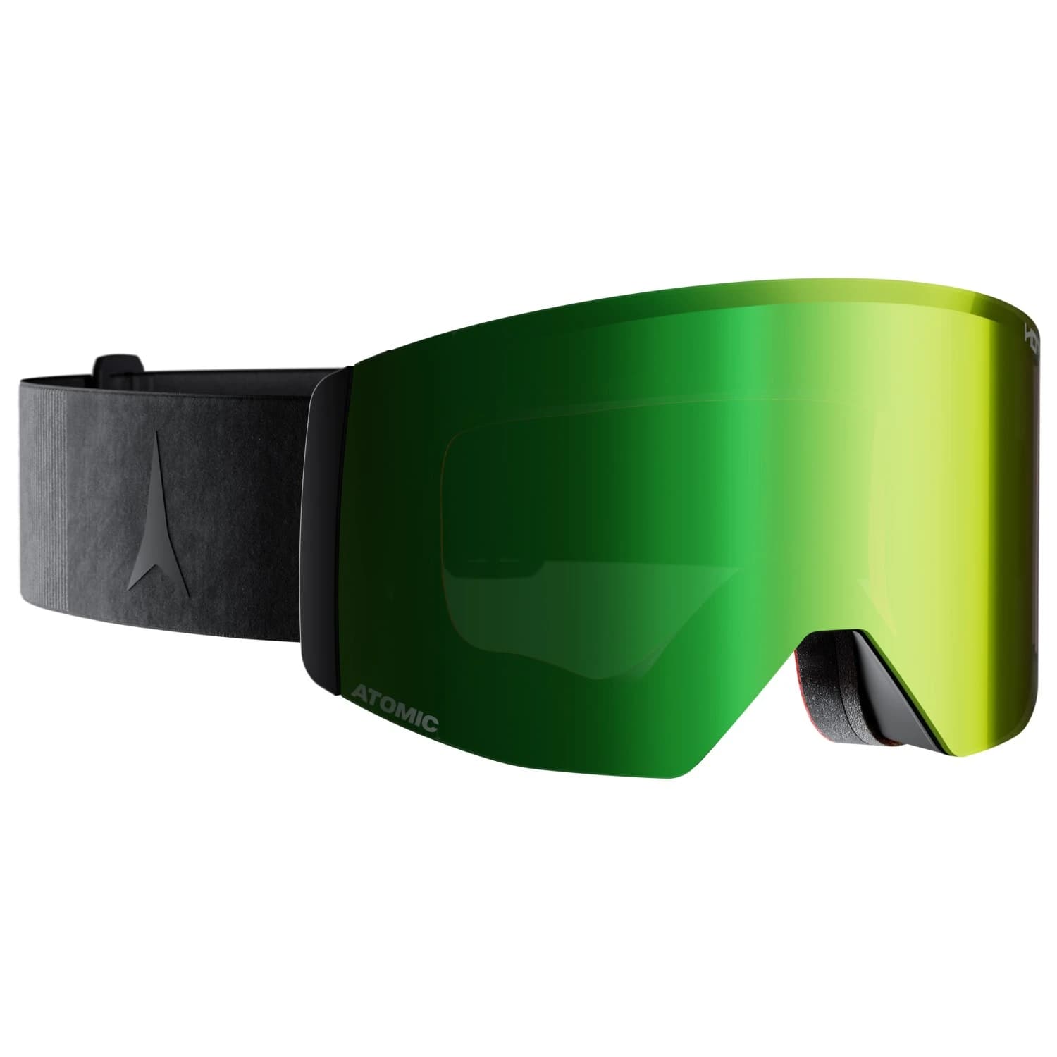 Ски маска Atomic Four Q M HD Photochromic S1-3 Ski goggles - All Black / Green Gold HD Photo
