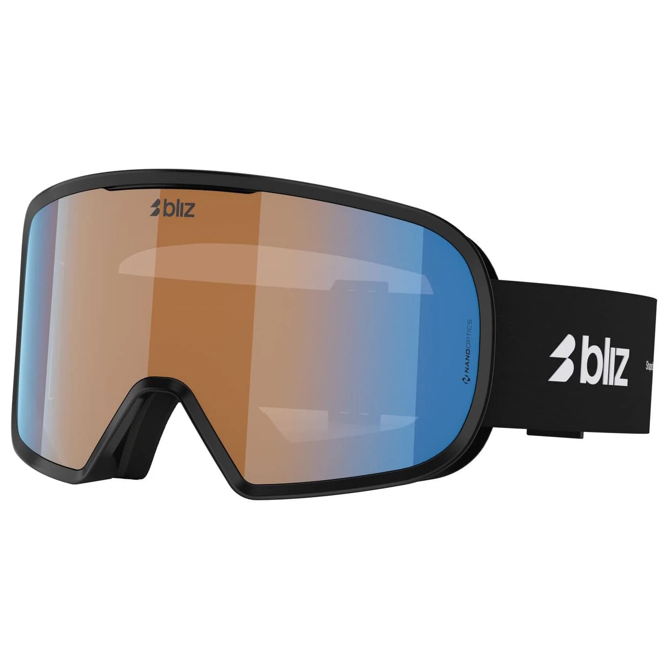 Ски маска Bliz G002S S1 Ski goggles - Matte Black / N_O_N Orange & Blue