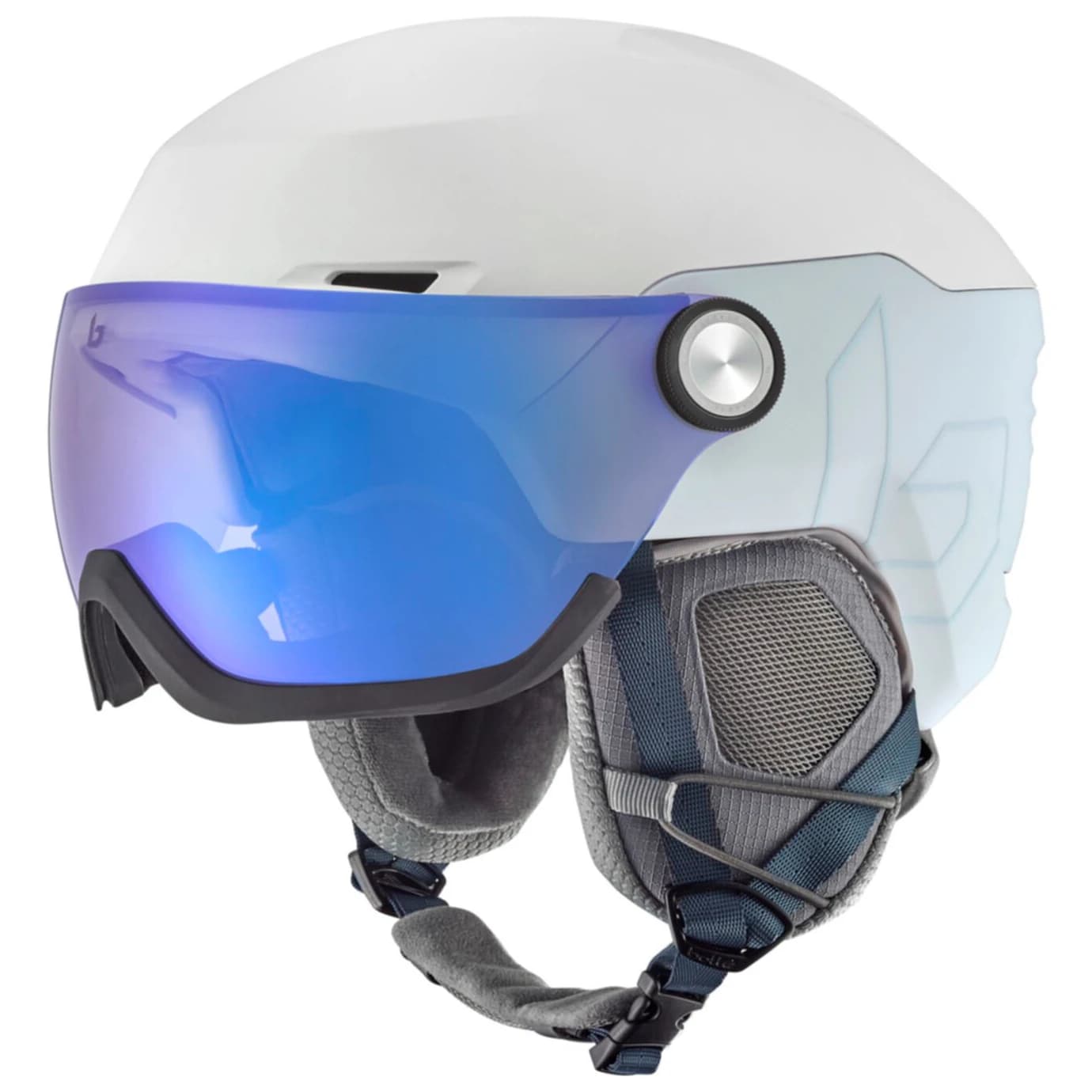 Ски каска Bollé V-Ryft Pure Photochromic Cat 1-3 (VLT 45-12%) Ski helmet - Pearl Matte / Blue