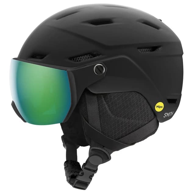Детска ски каска Smith Kid's Survey Mips S3 (VLT 10%) Ski helmet - Matte Black / Green Mirror