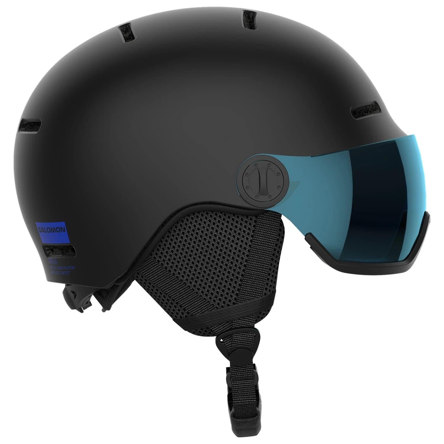 Детска ски каска Salomon Kid's Orka Visor Cat. 2 Ski helmet - Black / Flash Blue