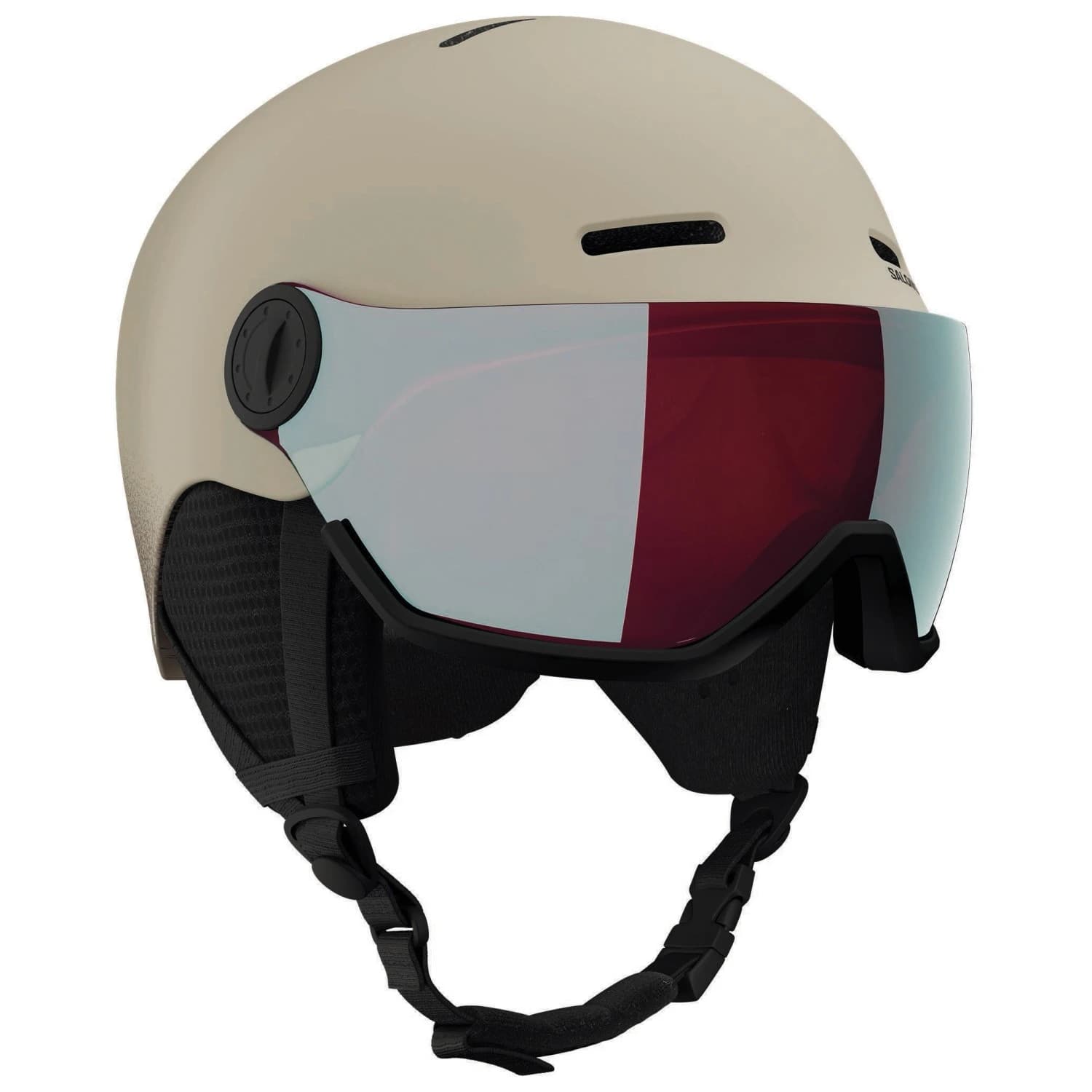 Детска ски каска Salomon Kid's Orka Visor Cat. 2 Ski helmet - Rainy Day / Flash Red