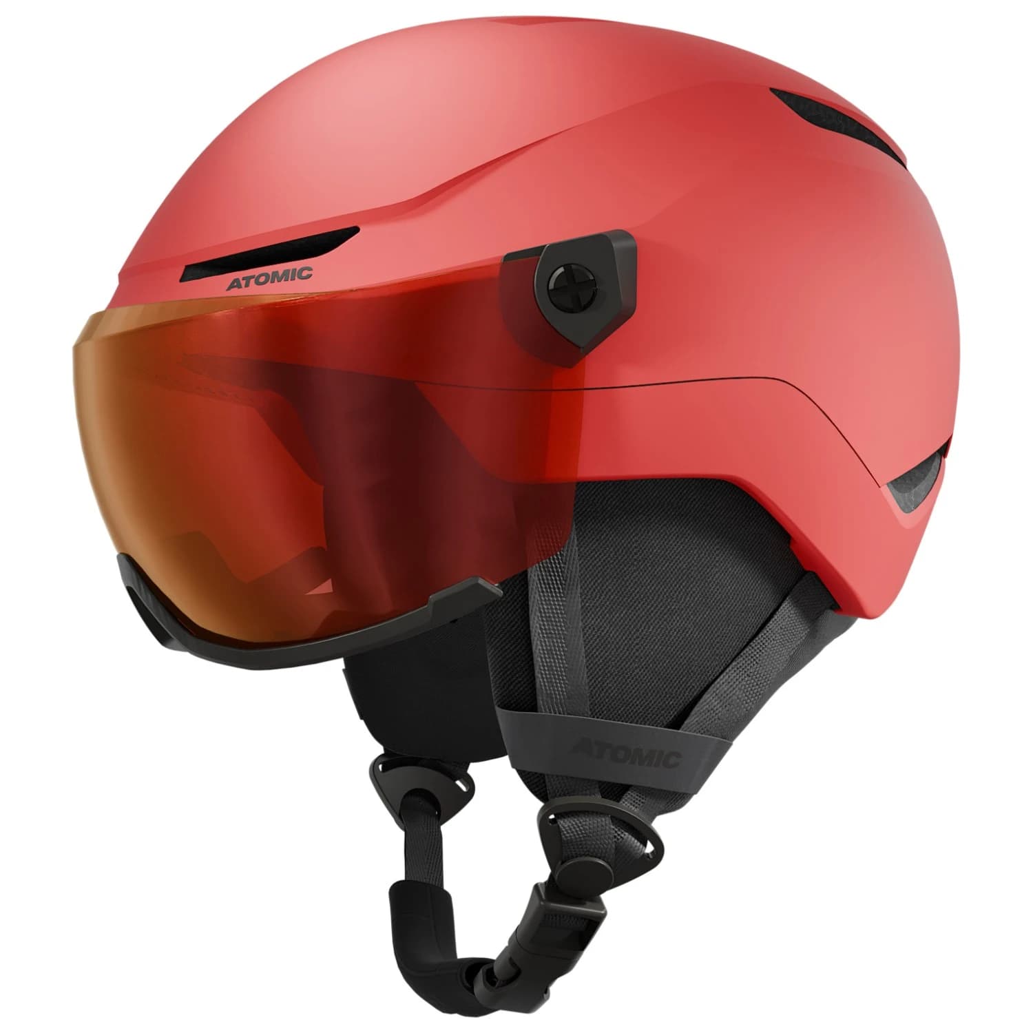 Детска ски каска Atomic Kid's Revent Visor Junior Ski helmet - Red / Red Flash