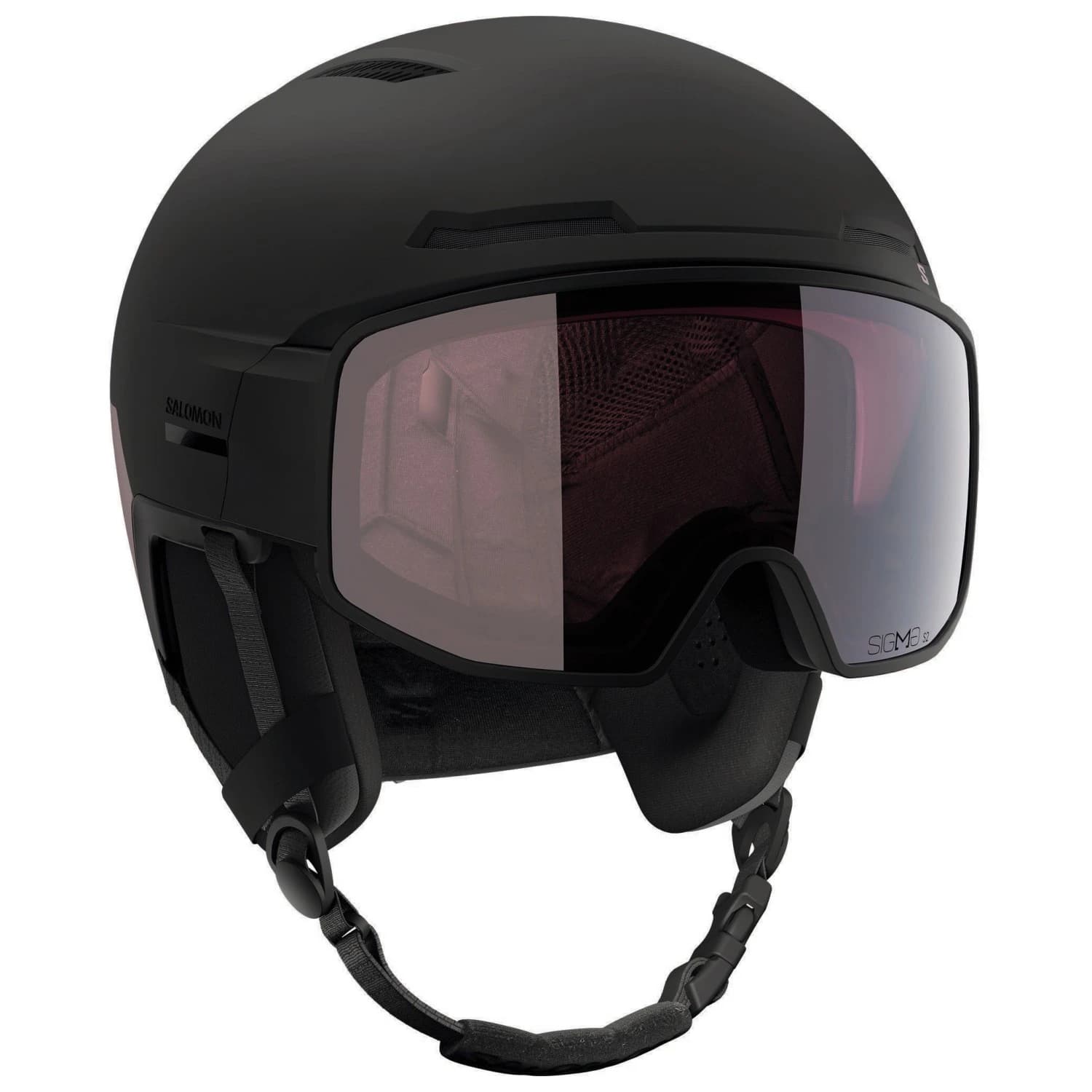 Ски каска Salomon Driver Pro Sigma Mips Cat. 2 VLT 40% Ski helmet - Black / Dawn Pink / Silver Pink