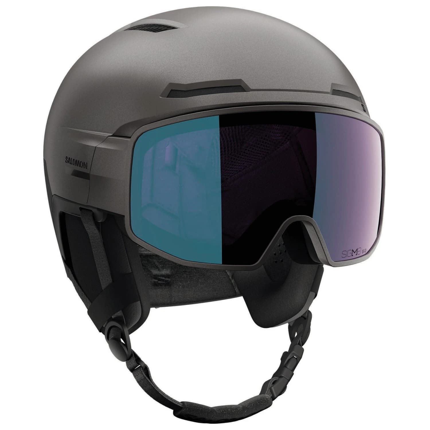 Ски каска Salomon Driver Pro Sigma Photo Mips Cat. 1-3 VLT 18-51% Ski helmet - Beluga / Black / Sky Blue
