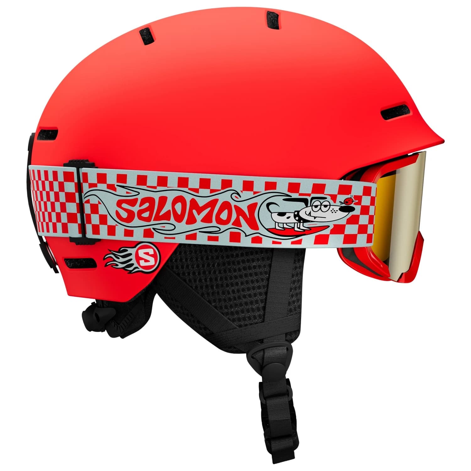 Детска ски каска Salomon Kid's Player Combo Cat. 2 VLT 35% Ski helmet - Cherry Tomato