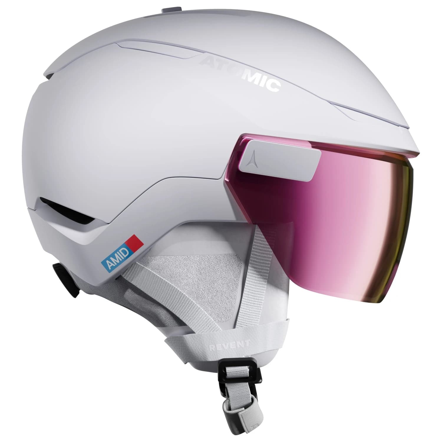 Ски каска Atomic Revent GT Amid Visor HD S2 Ski helmet - White Heather / Pink Copper HD