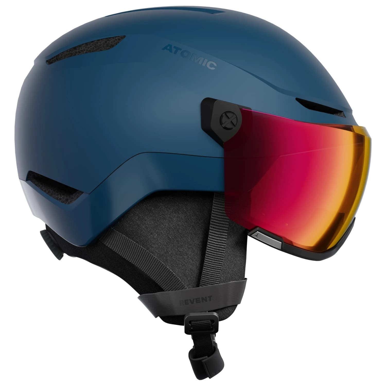 Ски каска Atomic Revent Visor Photochromic S1-3 Ski helmet - Deep Ocean / Red Photo