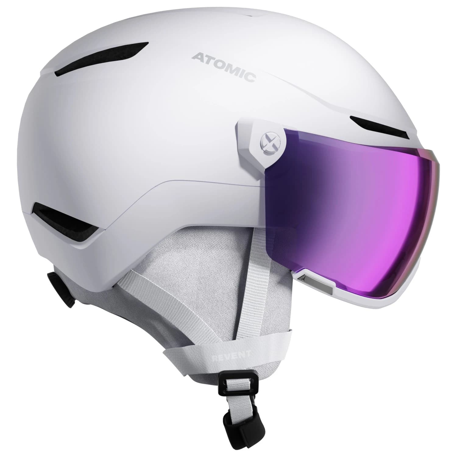 Ски каска Atomic Revent Visor Stereo S2 Ski helmet - White Heather / Purple Stereo