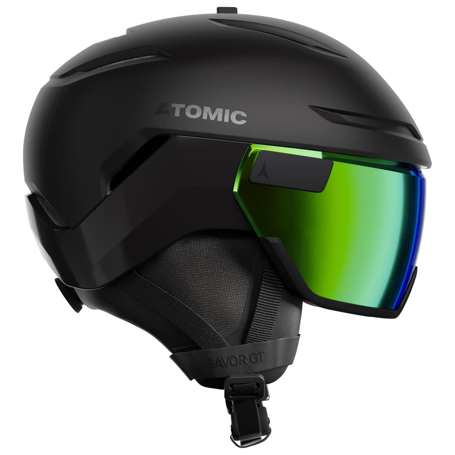 Ски каска Atomic Savor GT Visor HD S2 Ski helmet - Black / Green HD