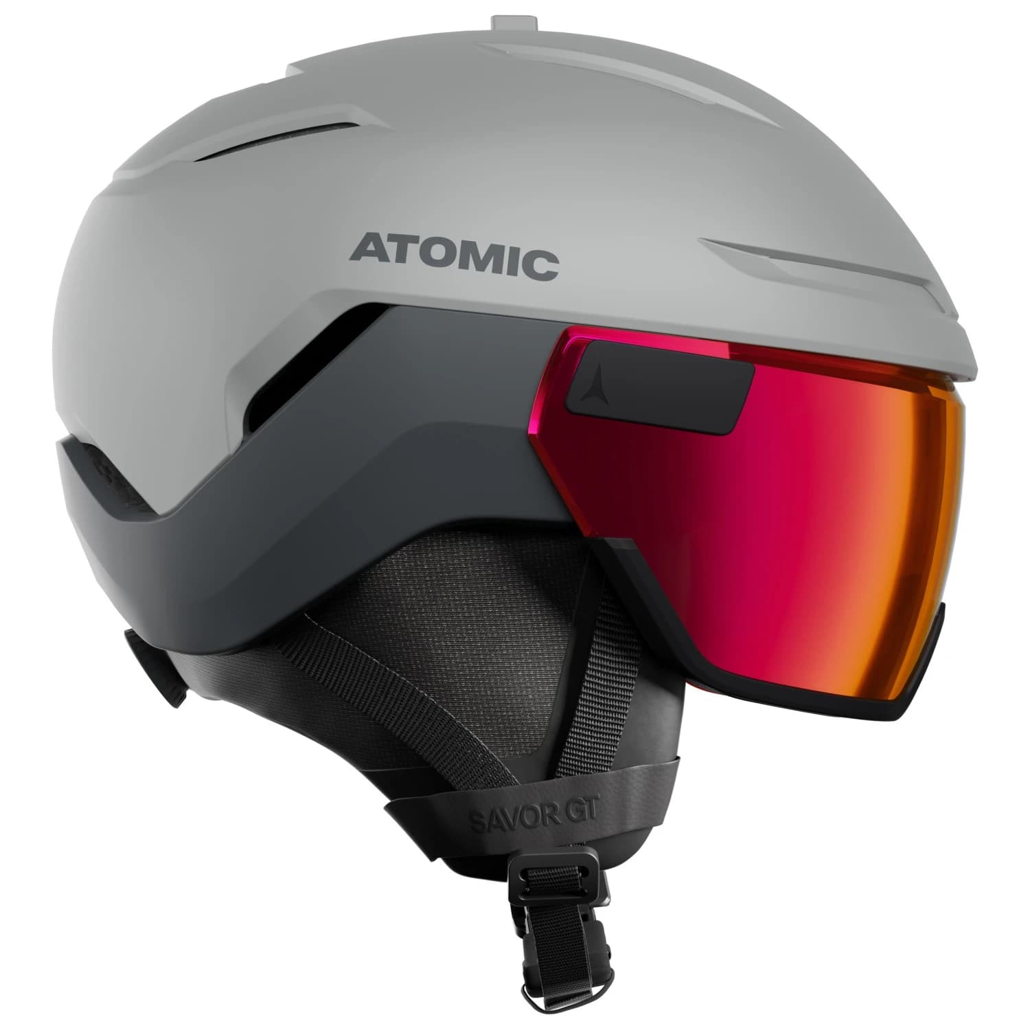 Ски каска Atomic Savor GT Visor HD S2 Ski helmet - Light Grey / Slate / Red HD