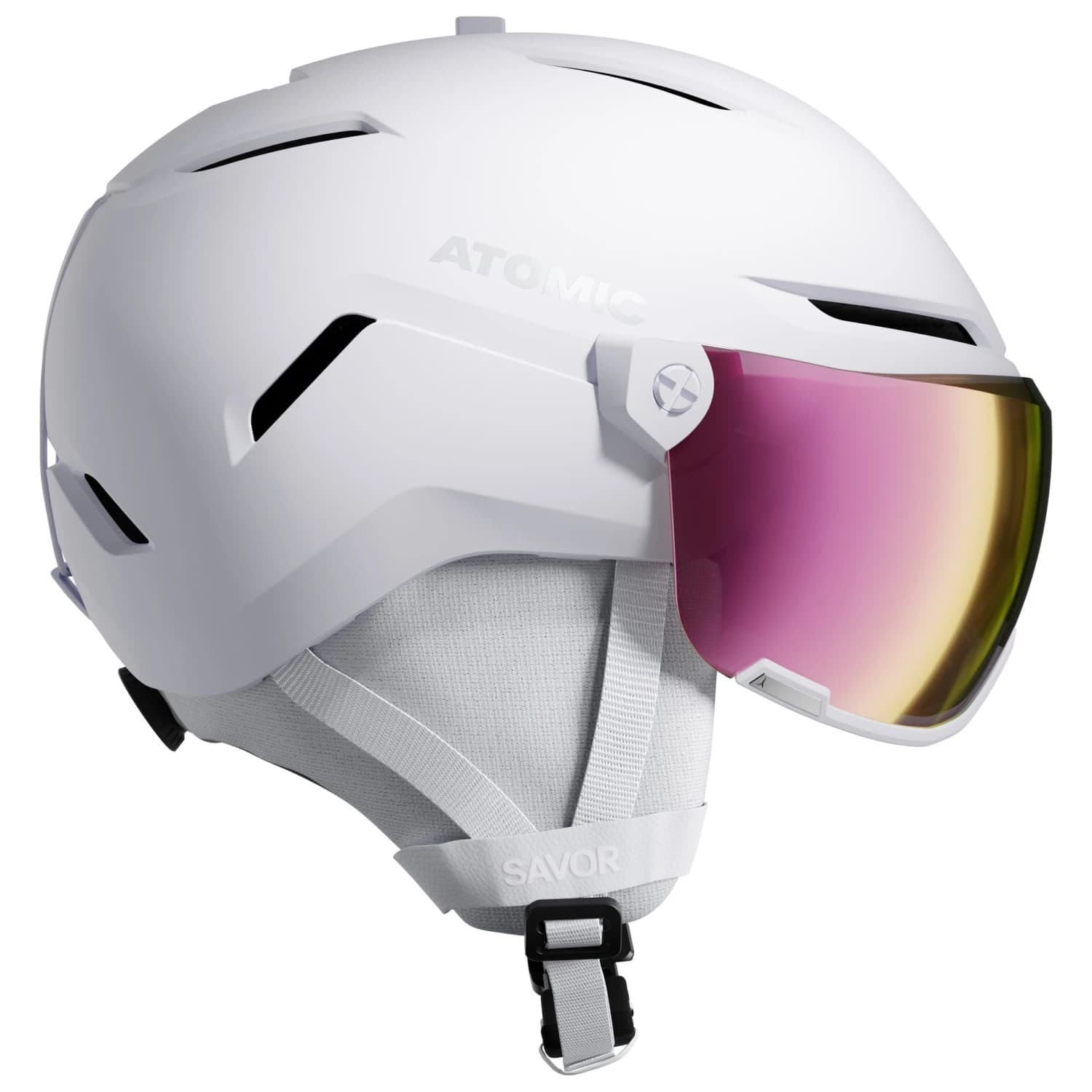 Ски каска Atomic Savor Visor HD S2 Ski helmet - White Heather / Pink Copper HD