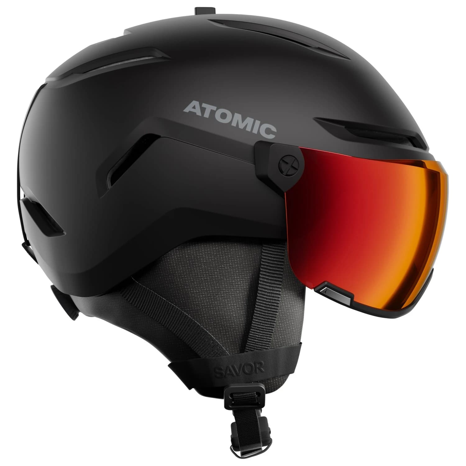 Ски каска Atomic Savor Visor Stereo S2 Ski helmet - Black / Red Stereo