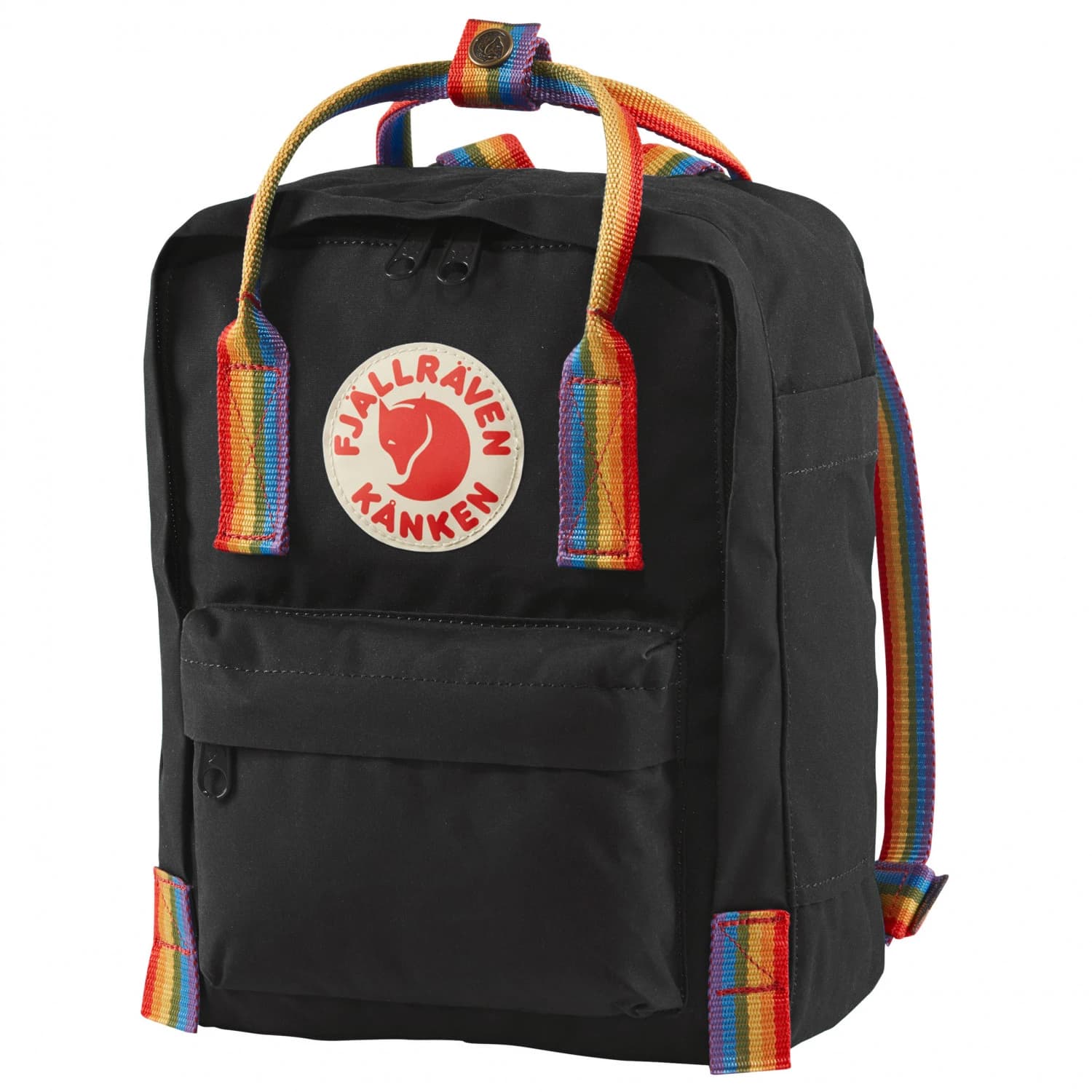Дневна раница Fjällräven Kånken Rainbow Mini 7 Daypack - Black / Rainbow Pattern