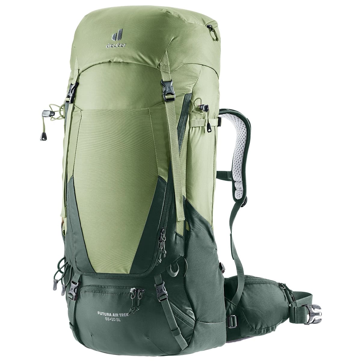 Дамска трекинг раница Deuter Women's Futura Air Trek 55+10 SL Walking backpack - Grove / Ivy
